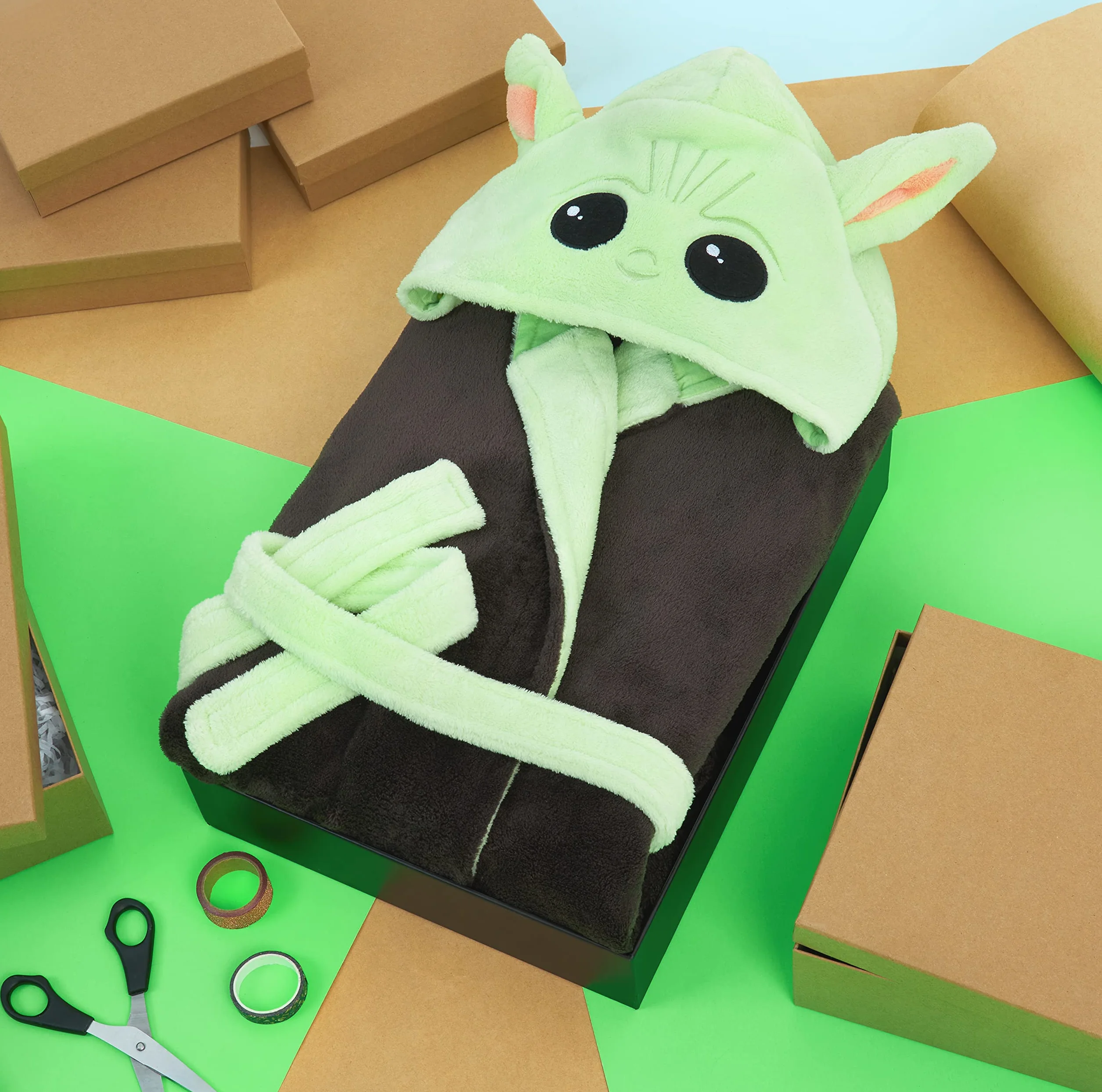 Gwiezdne Wojny Baby Yoda szlafrok dla dzieci, Mandalorian, szlafrok dla chłopców