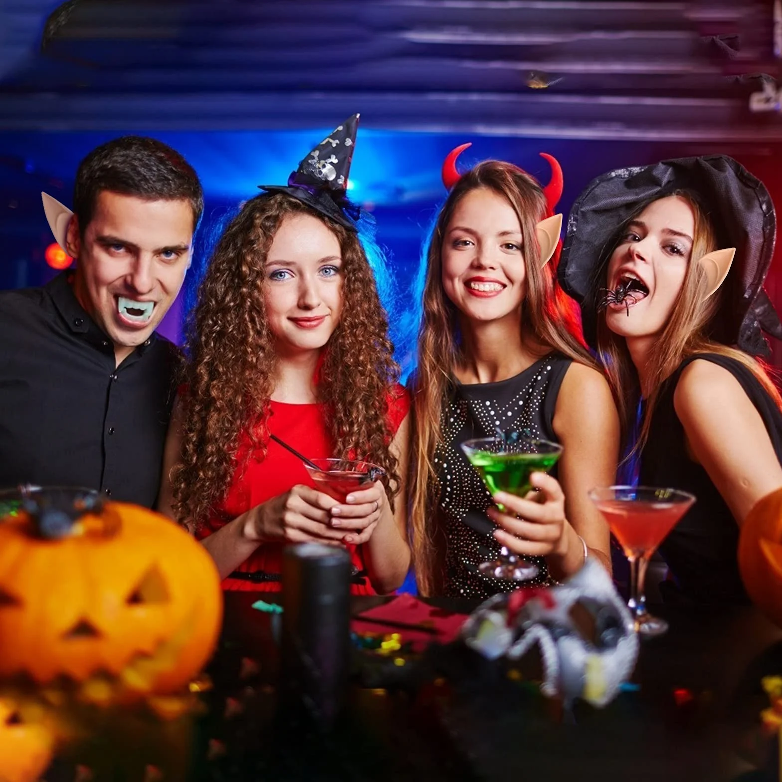 ASTER Wróżka wróżka Pixie uszy elfa duch uszy elfa kostium bal cosplay impreza przebranie cosplay maskarada akcesoria na Halloween Boże Narodzenie przyjęcie elfie uszy wampira