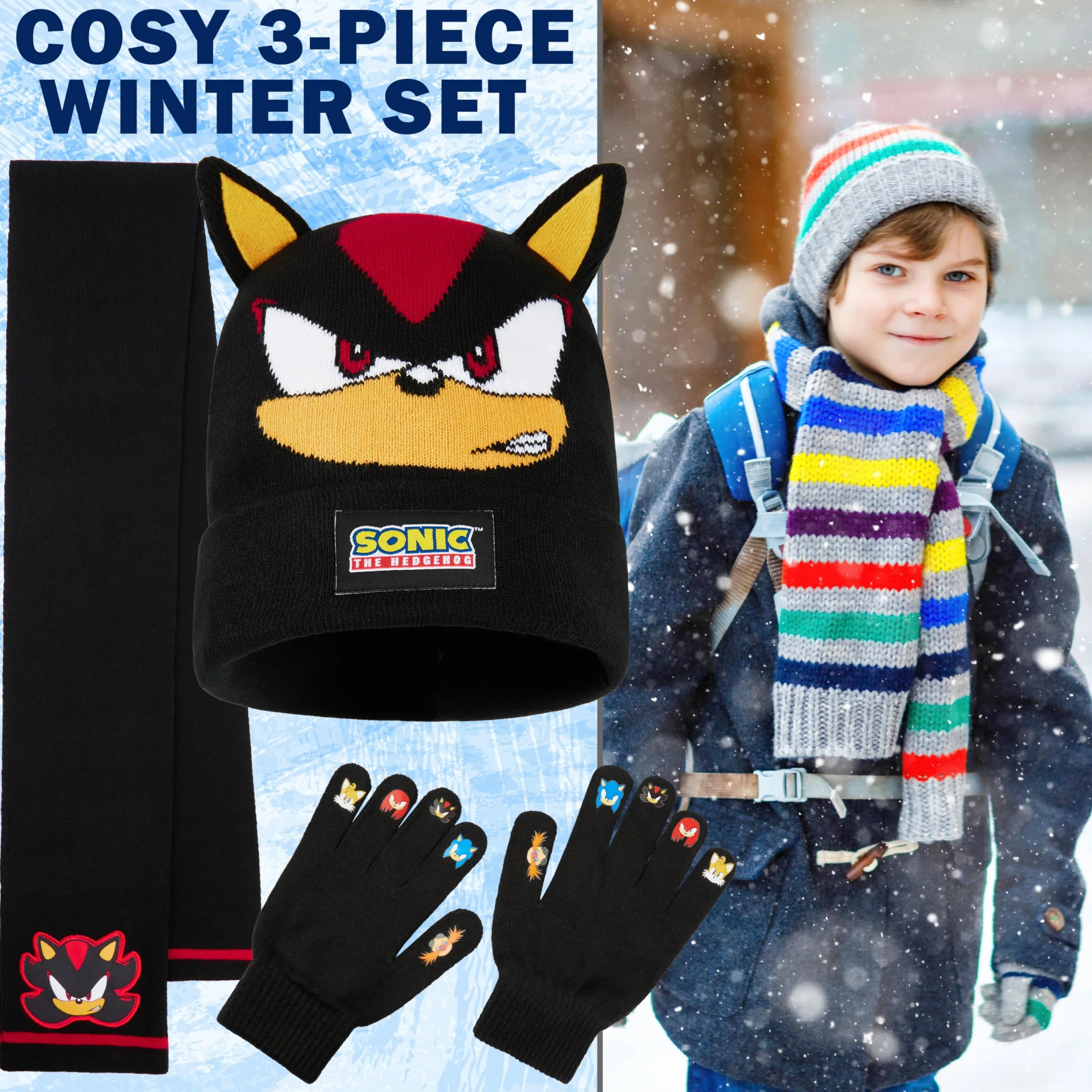 SONIC THE HEDGEHOG Zestaw zimowy Sonic
