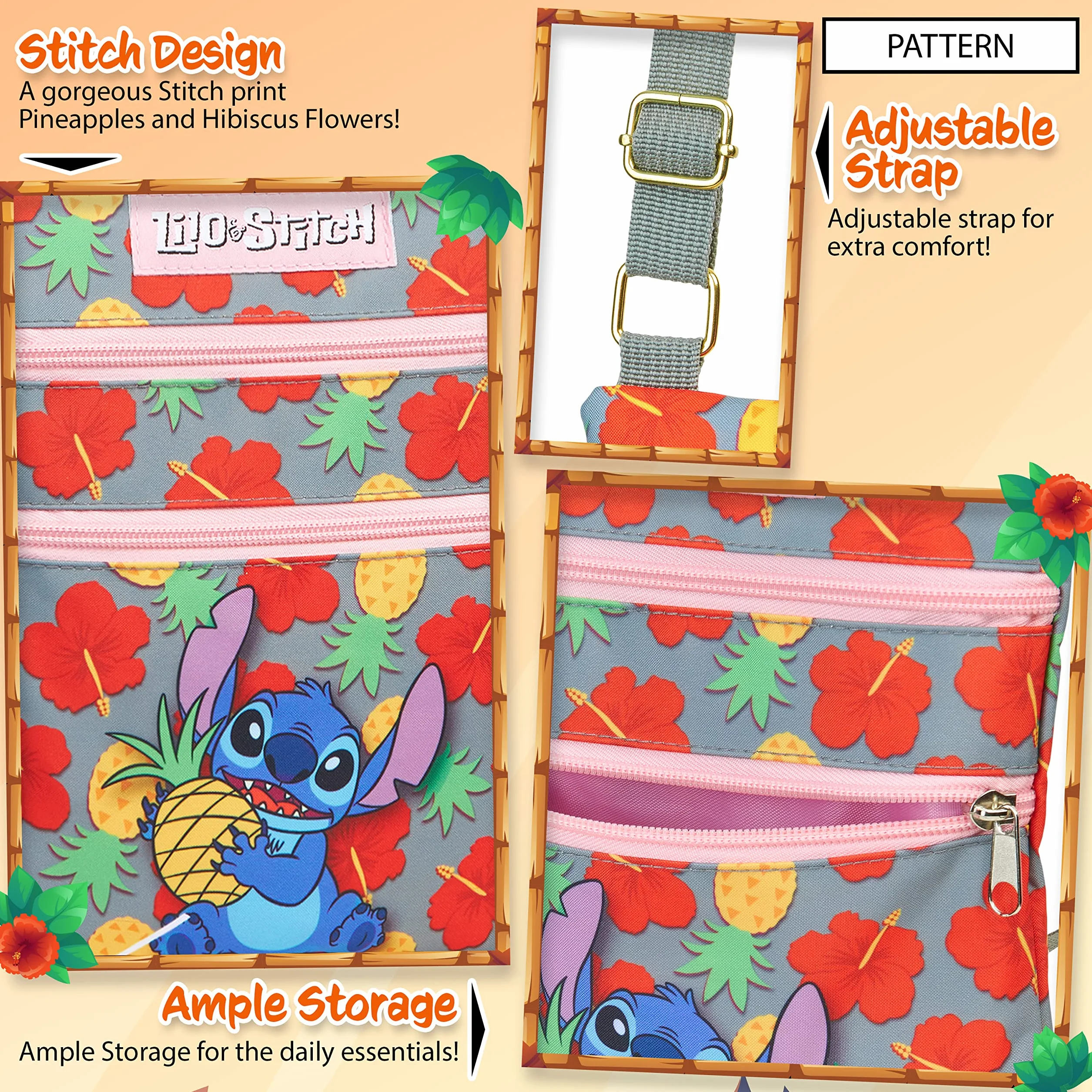 Disney Cross Body Bag dla dziewczynek, Lilo and Stitch Torba na ramię, Stitch Gifts