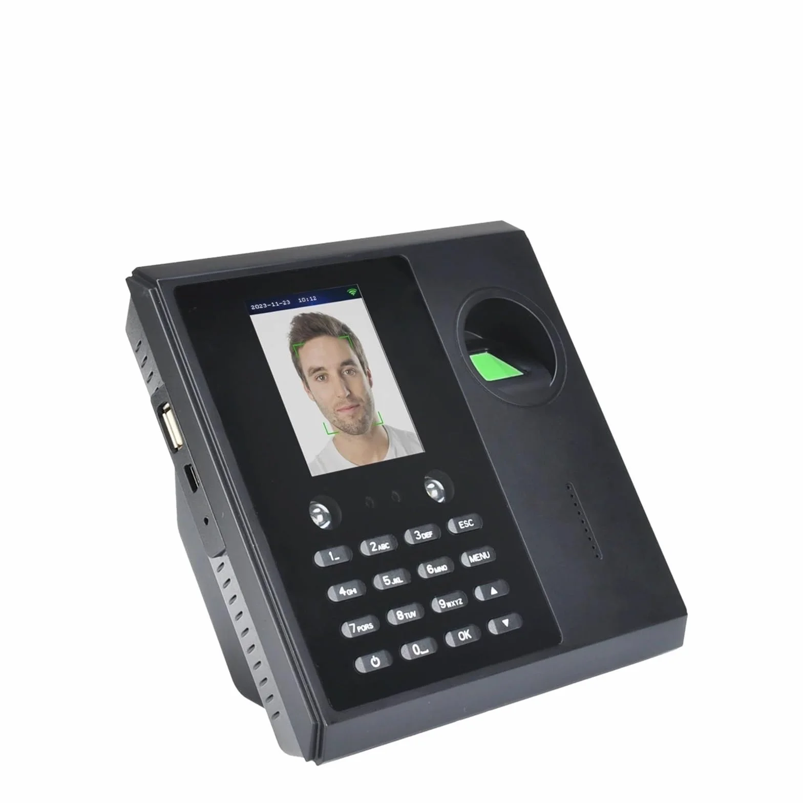 WiFi 2000mAh Battery Face Time and Attendance Machine System Fingerprint Employee Electronic Time Clock Management System (Color : CF16-IC, Size : English)