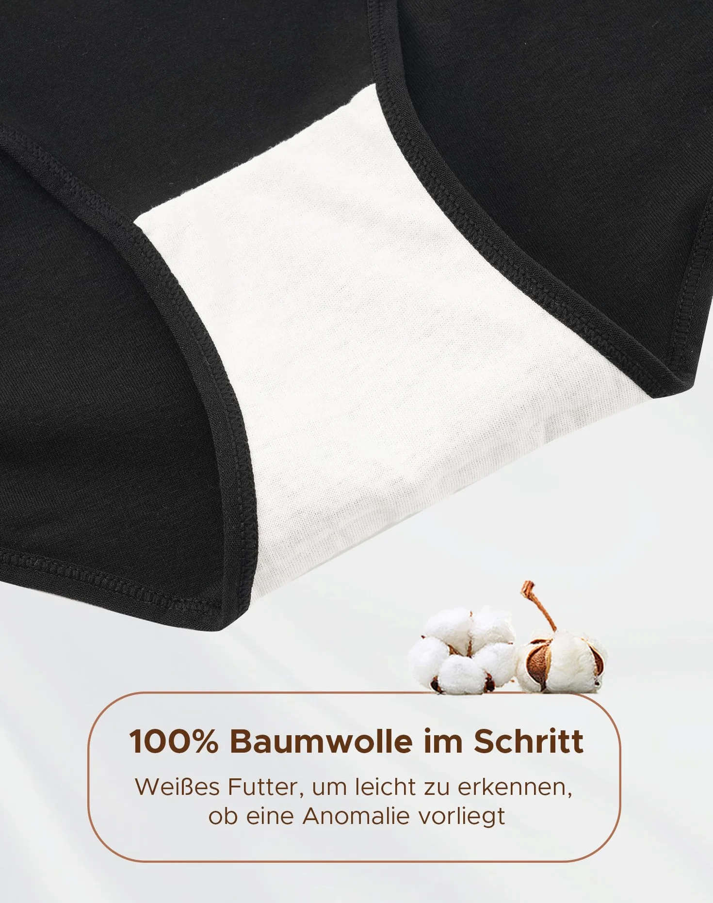INNERSY Bielizna ciążowa, bawełniana, damska, majtki w stylu cesarskim, 5 sztuk w opakowaniu