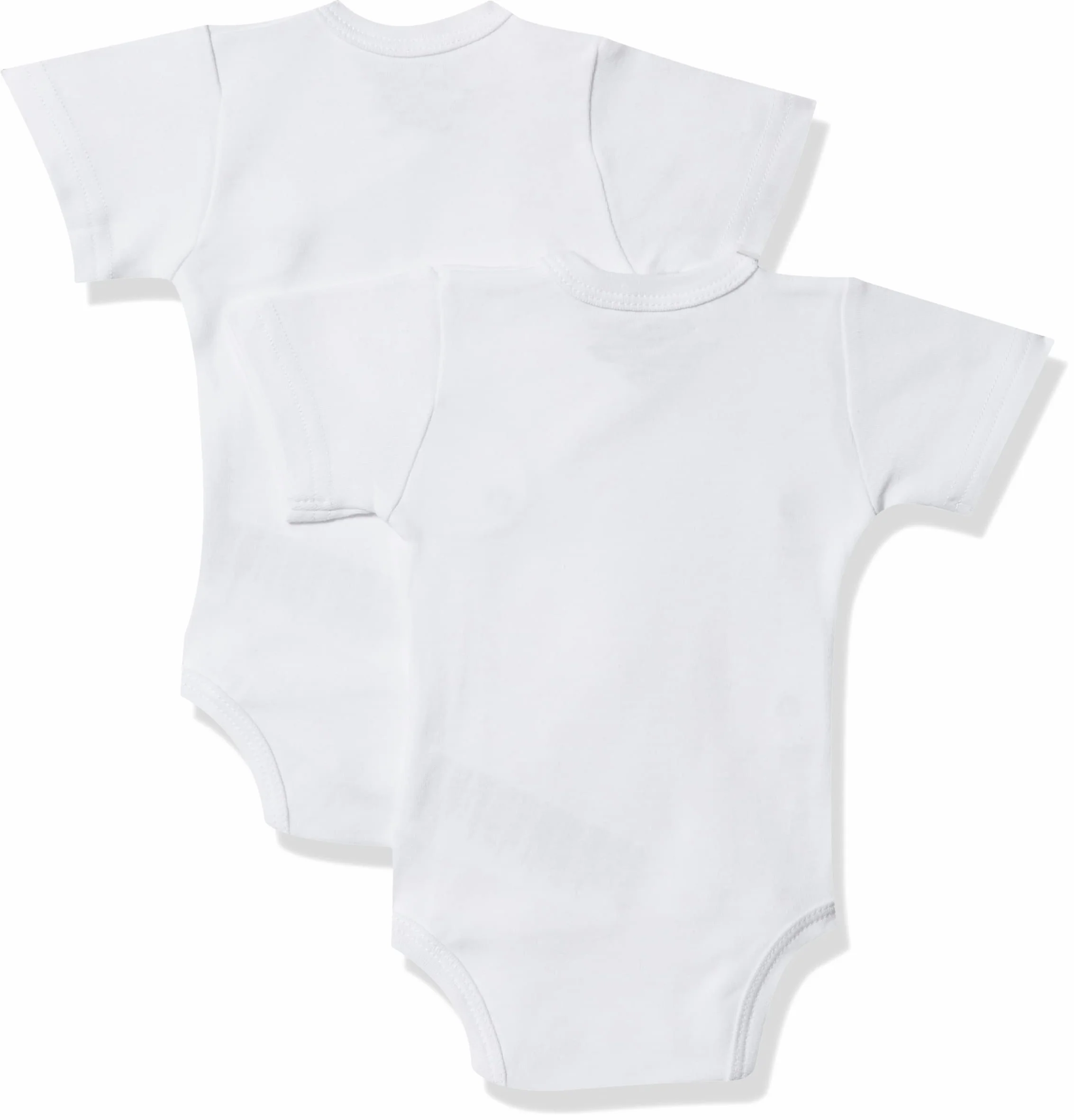 Playshoes Schnizler Unisex Kid's 809501 Wrap Bodysuit 1/4 Sleeve Pack of 2, 1-White, 56