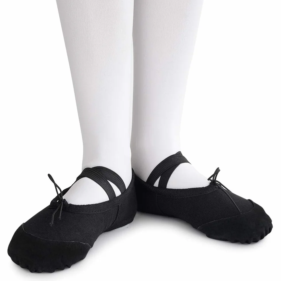 Soudittur Klasyczne Baletowe Buty Baleriny Dziewczęce Płótno Pilates Gimnastyka Podział Płaski Baletowy Miękkie Kapcie Damskie EU 21-44