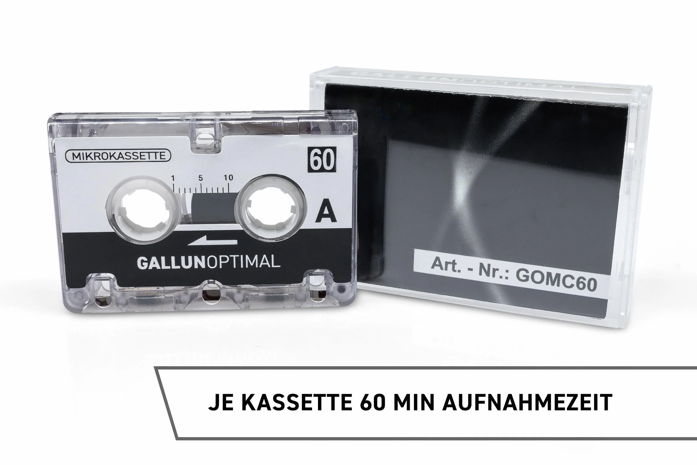 MC60 mikrokaseta – do dyktafonów – zestaw 3 szt. – kaseta do dyktafonów – Microcassette – Audio Cassette