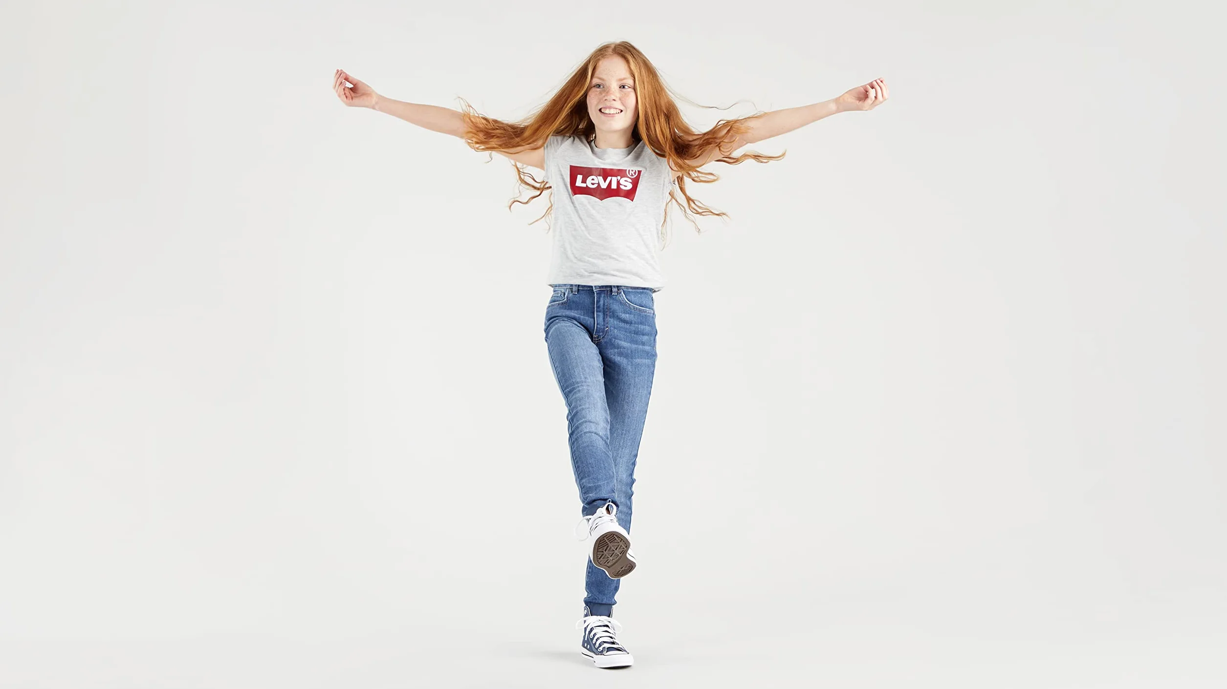 Levi's Dziewczęca Lvg S/S Batwing Tee T-Shirt, szary, 16 lat