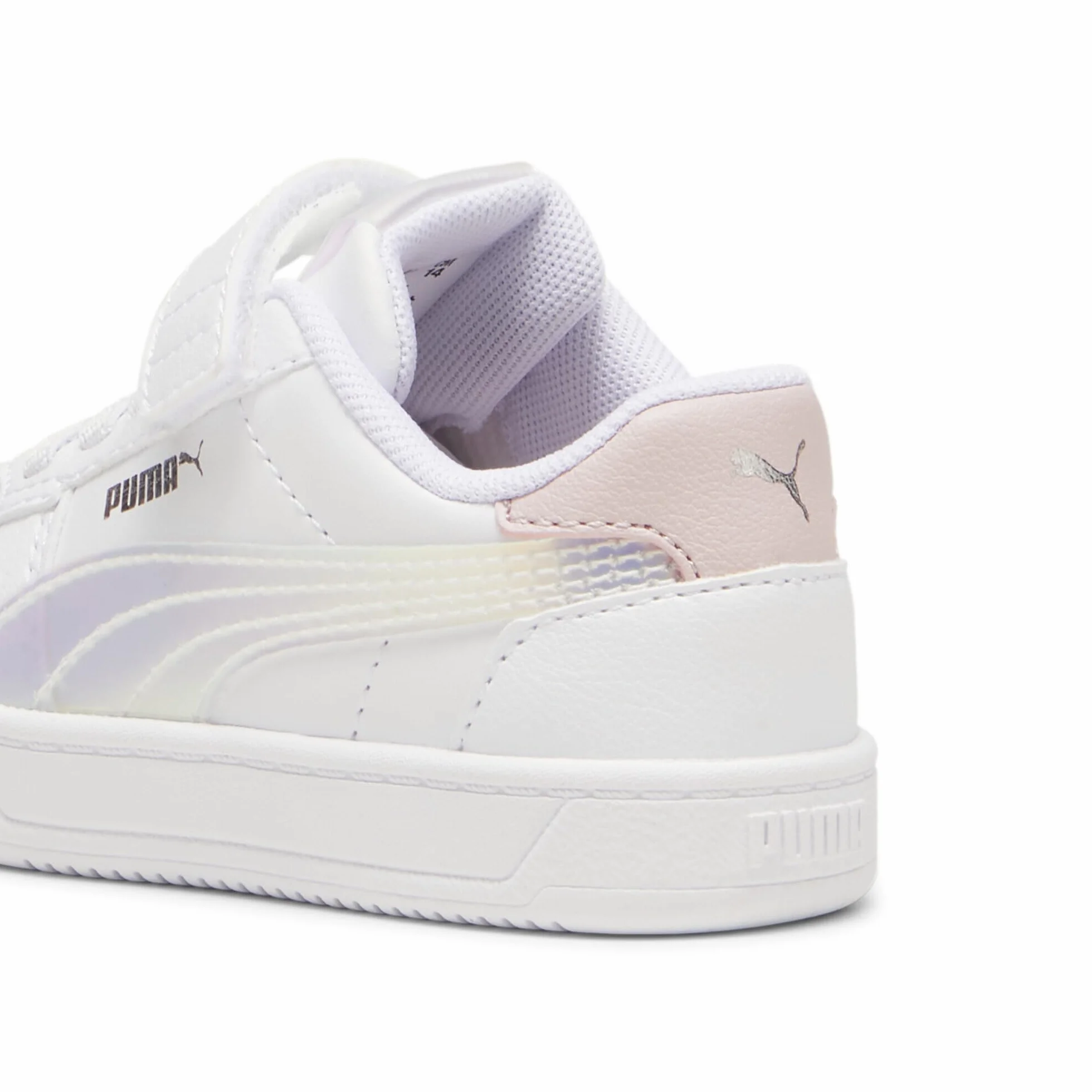 PUMA Dziewczęce trampki CAVEN Holo 2.0 AC+ INF, biało-fioletowa mgiełka srebrna, 9 UK dziecko, Puma Biała fioletowa mgiełka PUMA srebrna, 9 UK Child