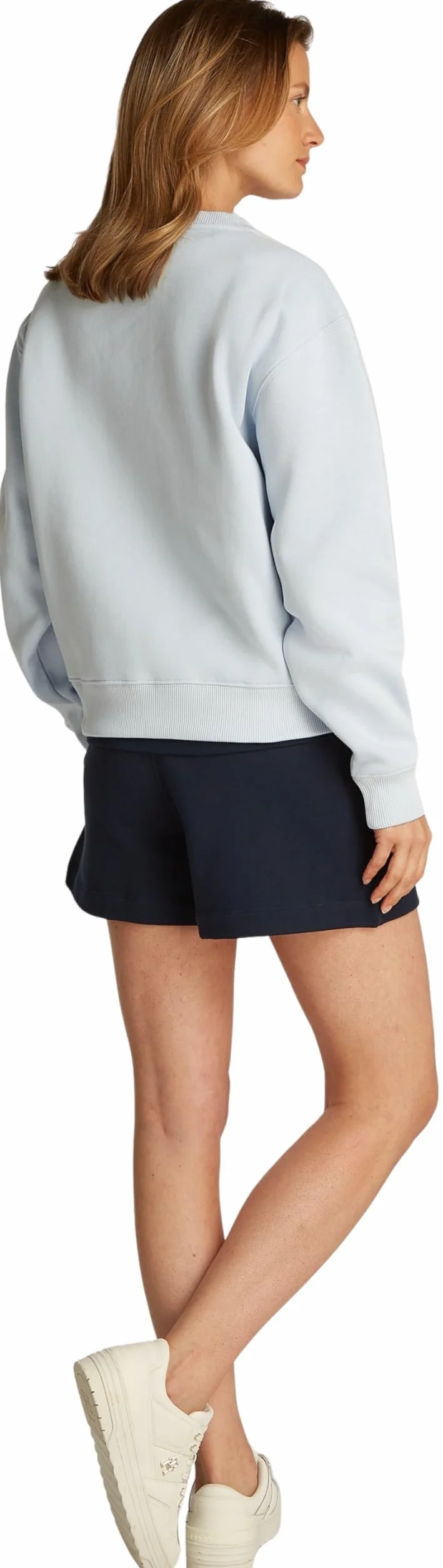 Tommy Hilfiger Damska bluza bez kaptura, Niebieski (Breezy Blue), L