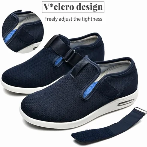 Specjalne buty dla cukrzyków, zapięcie na rzepy, oddychający materiał Flyweave, antypoślizgowe, wyrównujące nacisk, odpowiednie dla opuchniętych stóp