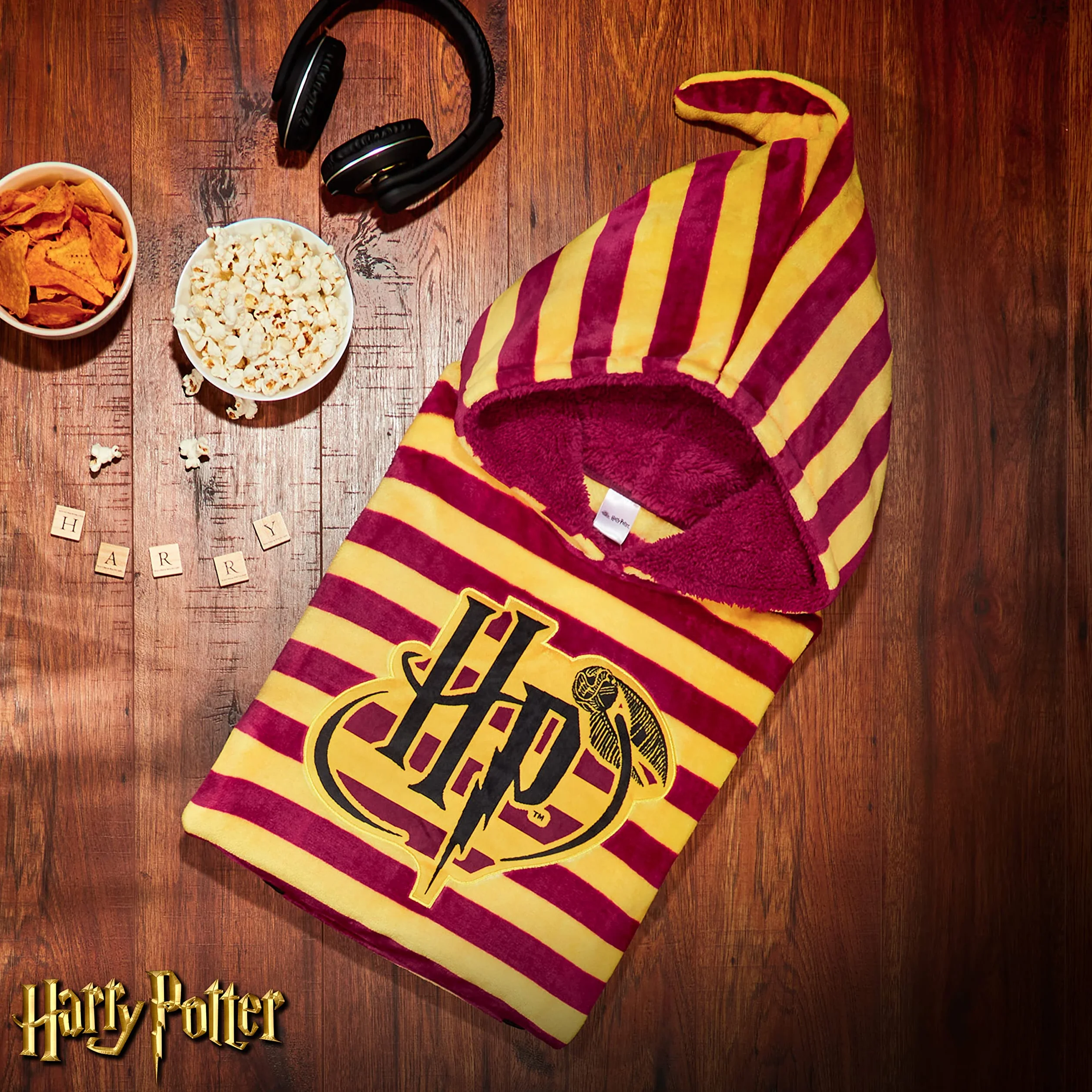 Harry Potter Bluzy z kapturem dla dziewczat Dzieci Oversizowa bluza z kapturem Koc Harry Potter Prezenty (czerwony)