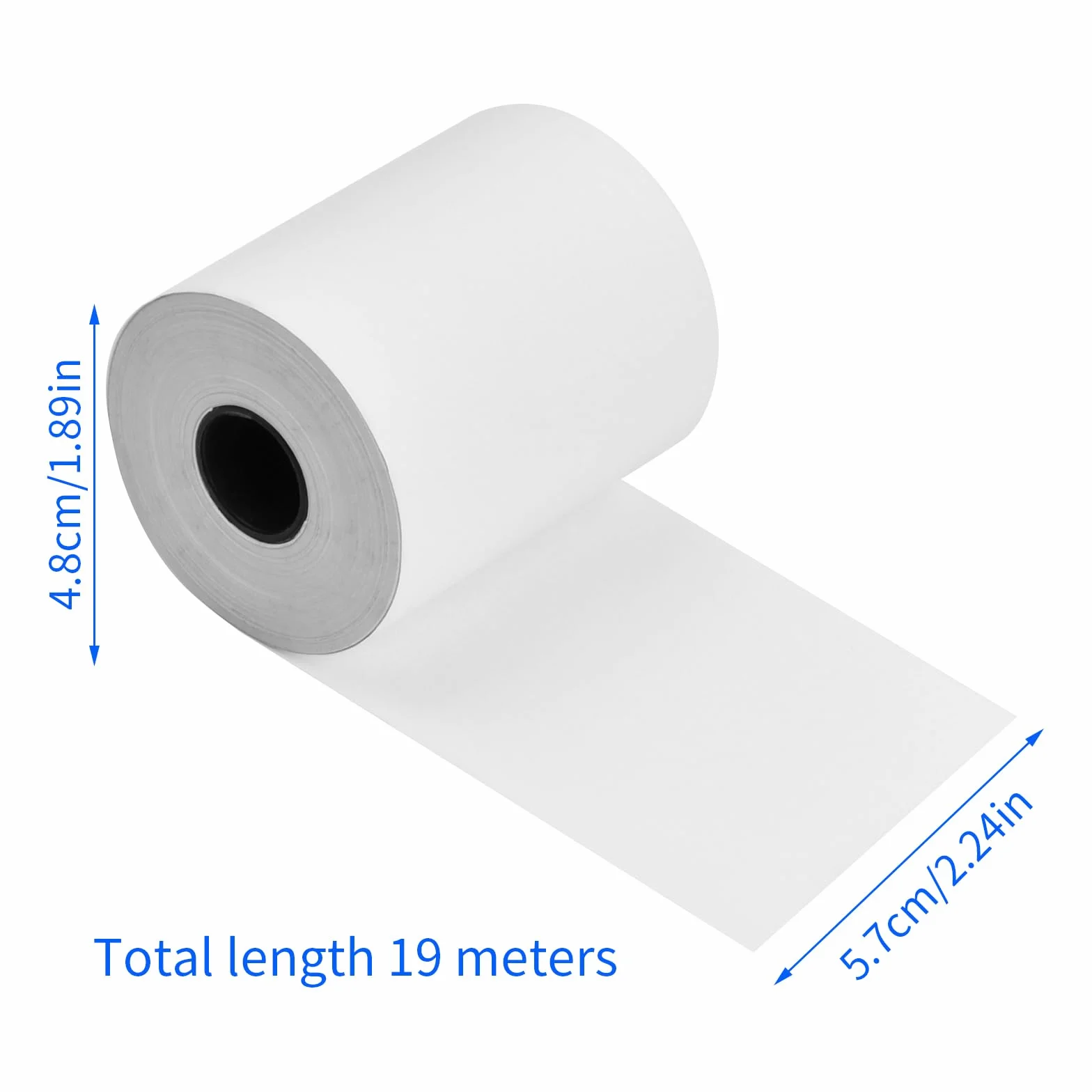 12 rolek gotówki termicznej 57 x 50 mm papier termiczny do rolek kasy, paragonów, kasa fiskalna, papier pokwitowań, rolka termiczna do kas fiskalnych