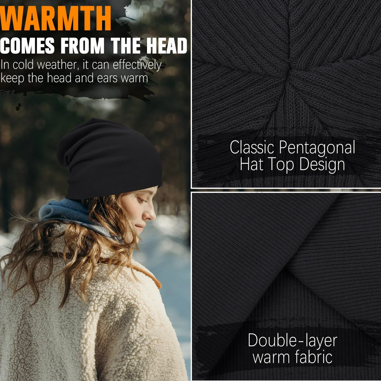 YANIKY Czapka damska, lekka czapka beanie, męska, miękka, wygodna, cienka czapka uniseks Slouch Beanie, Longbeanie, na wszystkie pory roku