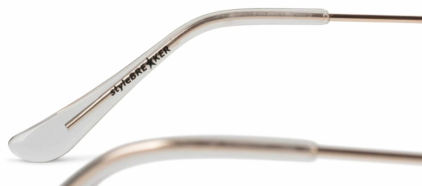 styleBREAKER Dziecięce okulary pilotki z metalową ramą ze stali nierdzewnej, lustrzane lub przyciemniane, okulary lotnicze, okulary przeciwsłoneczne 09020059