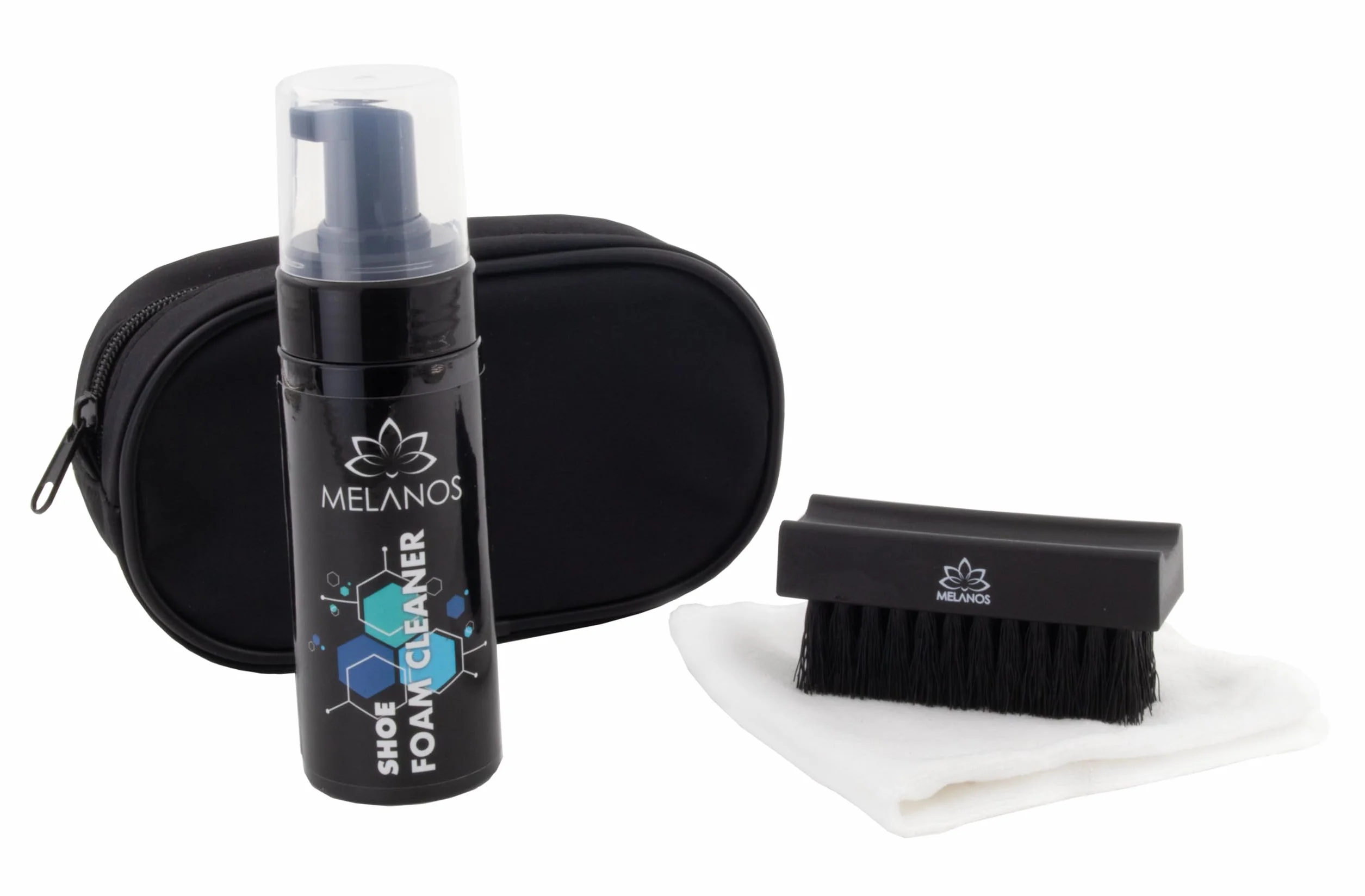 Trzyczęściowy Zestaw do Czyszczenia Butów | Zestaw Zawiera 150 ml Pianki do Czyszczenia Butów, Szczotkę do Butów i Ręcznik z Mikrofibry
