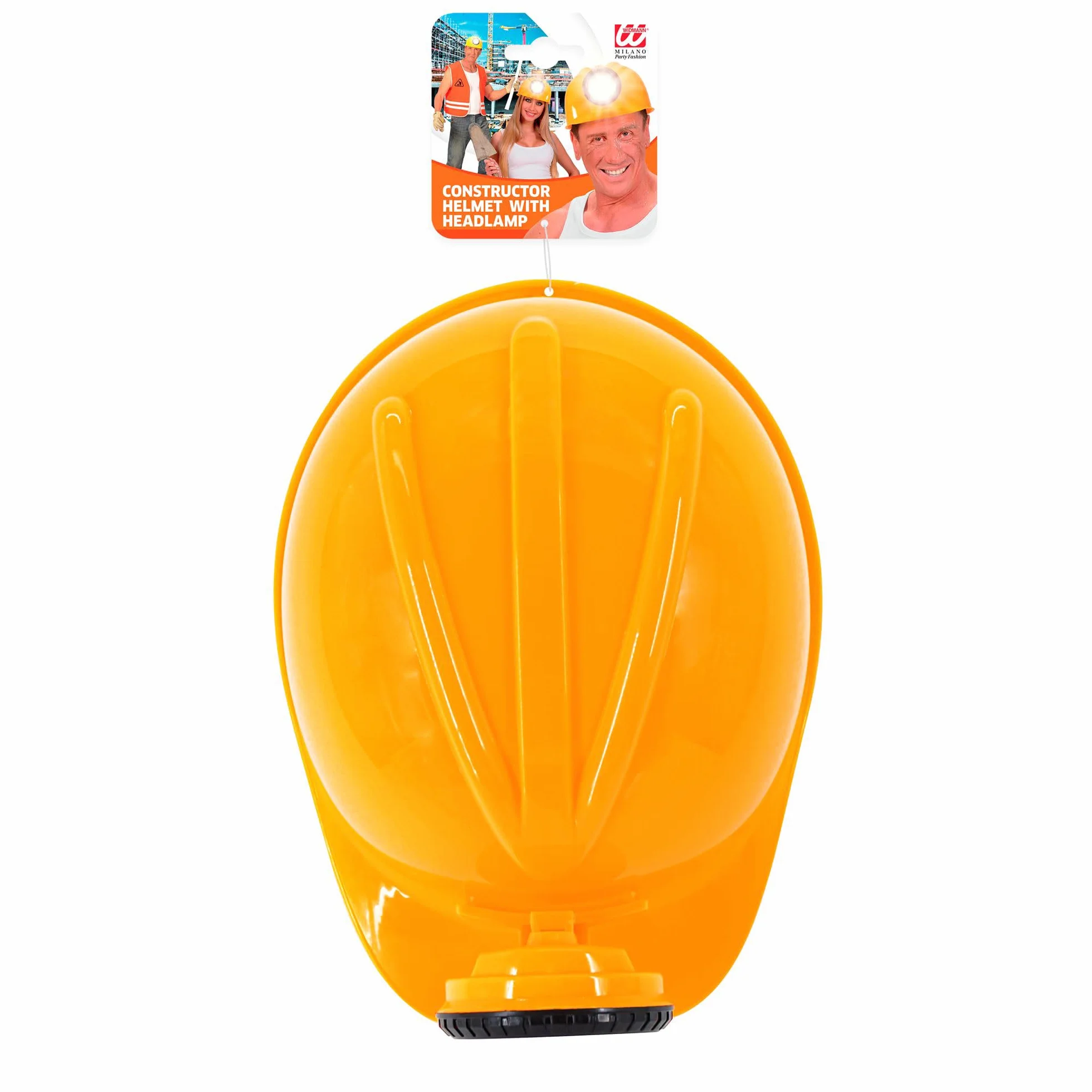 Widmann 03306 - kask budowlany z lampą, wykonany z twardego plastiku, dla dorosłych