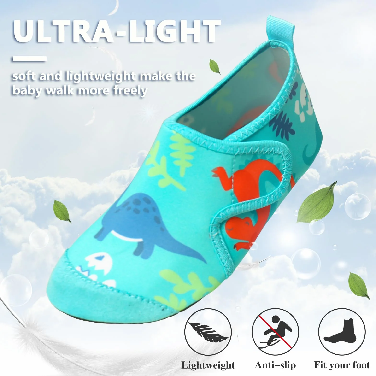 Tolaler Buty do wody dla dzieci, dziewczynek, chłopców, buty plażowe dla dzieci z grubą podeszwą, antypoślizgowe, miękkie i trwałe buty do wody dla dzieci, na basen i do ogrodu