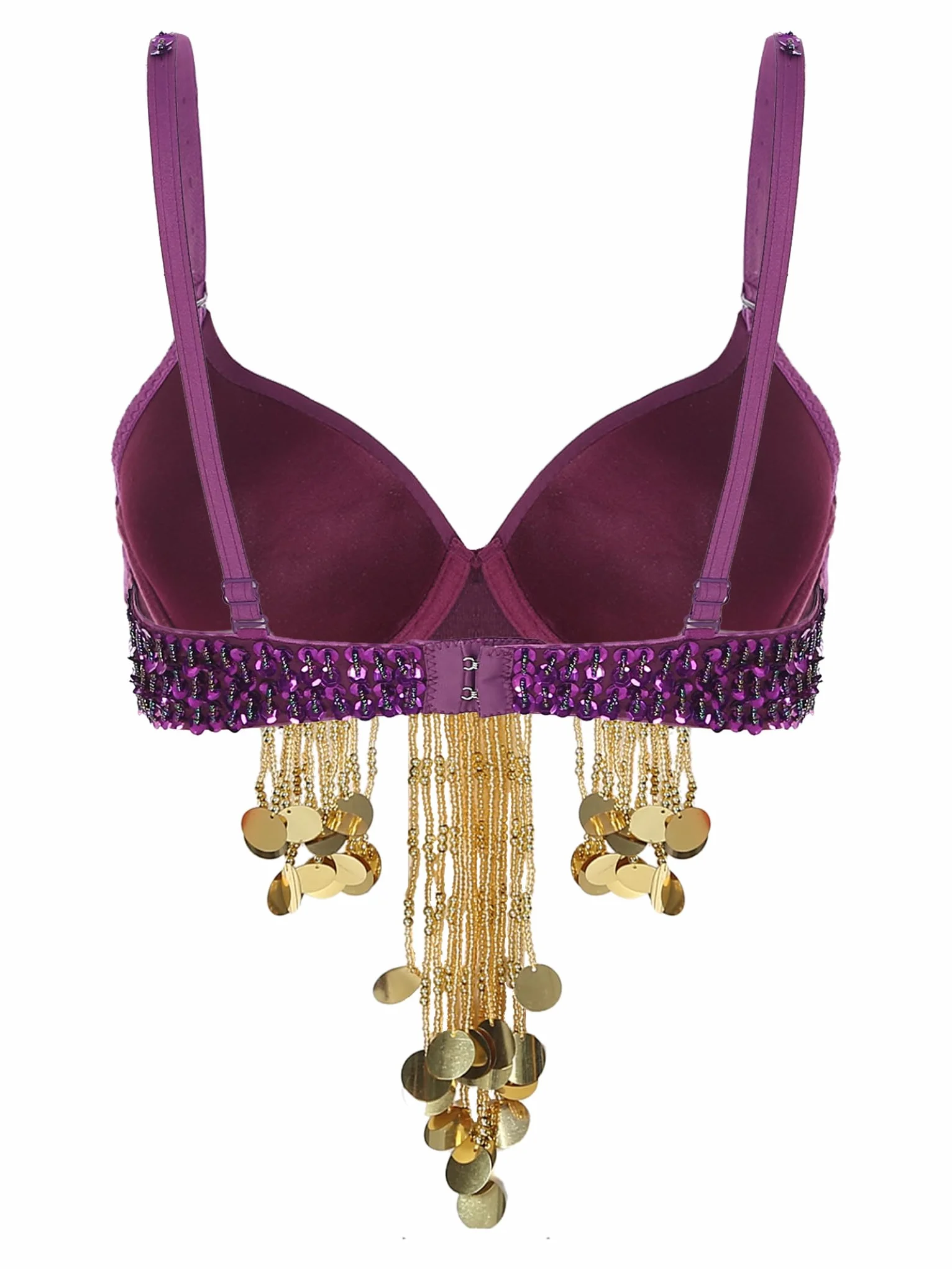 Jugaoge Damski biustonosz w kształcie syrenki, błyszczące cekiny, ramiączka spaghetti, biustonosz, bikini, topy, bling, na imprezę, do gogo, stroju, klubu