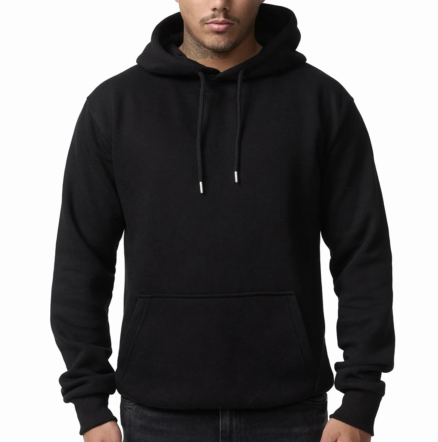 Smith & Solo Męska bluza z kapturem – bluza z okrągłym dekoltem – długi rękaw – slim fit – trening – bluza z kapturem – wysokiej jakości mieszanka bawełny dla mężczyzn