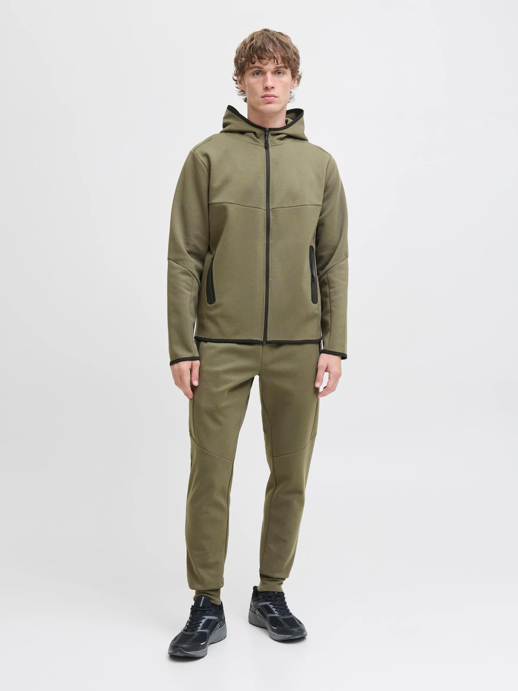 Jack & Jones Jcofusion Sweat Zip Hood Noos Jcofusion Sweat Zip Hood Noos (1 opakowanie), liść winogrona, S