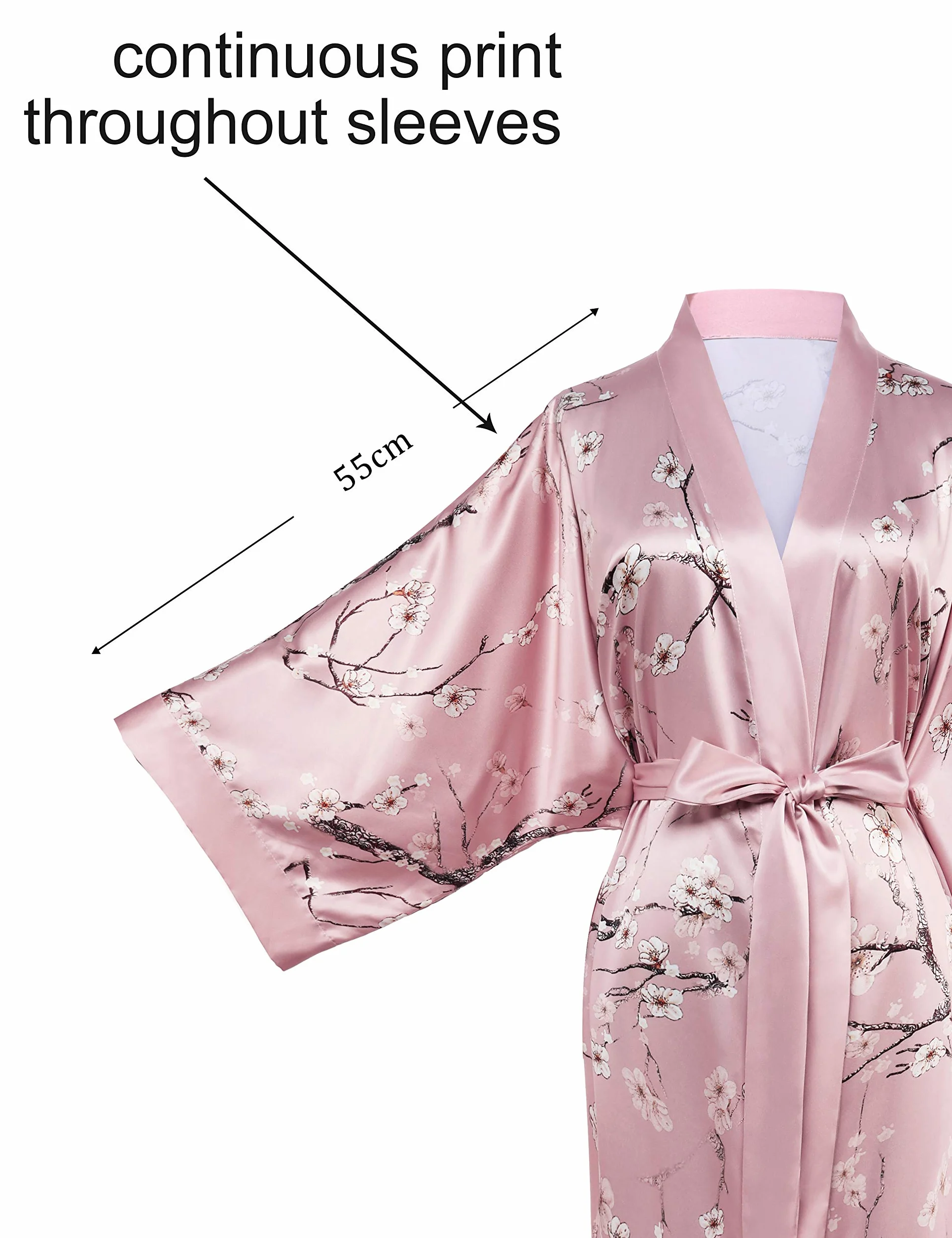 BABEYOND Kimono szlafrok kimono paw kimono szlafrok kimono kardigany dla kobiet ślub dziewczyna bonding party piżama 135 cm