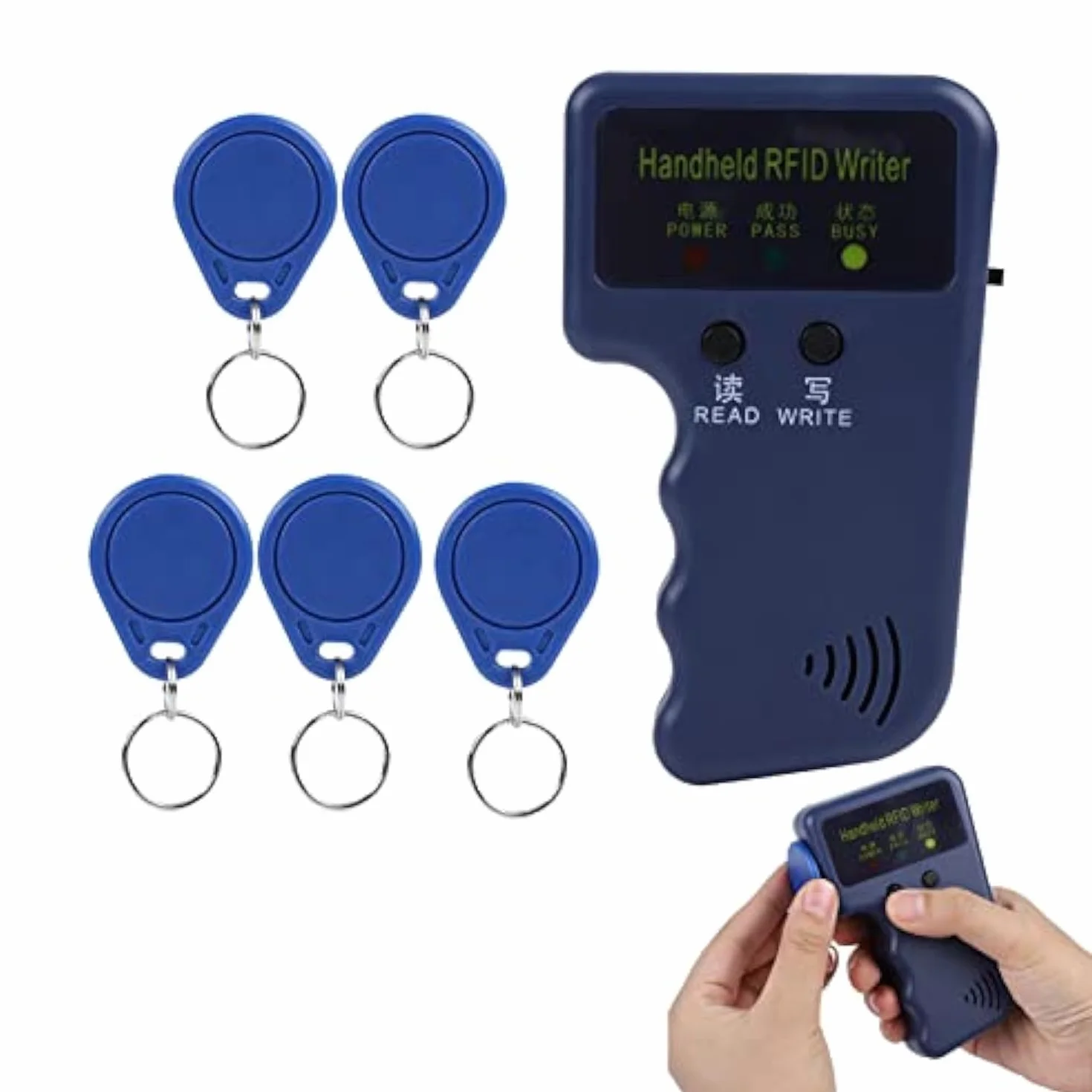 Kopiarka RFID 125 KHz, przenośny duplikator ID z 5 etykietami kontroli dostępu do domu, obsługuje chip TK4100/EM4100/EM4200