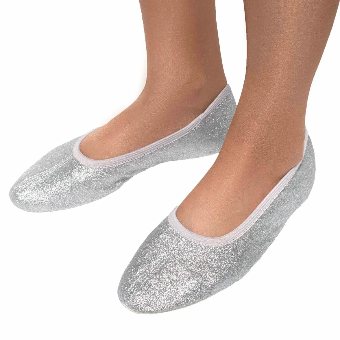 Lappade Buty gimnastyczne, baleriny dla kobiet, mężczyzn, dziewcząt, chłopców, z gumową podeszwą z brokatem