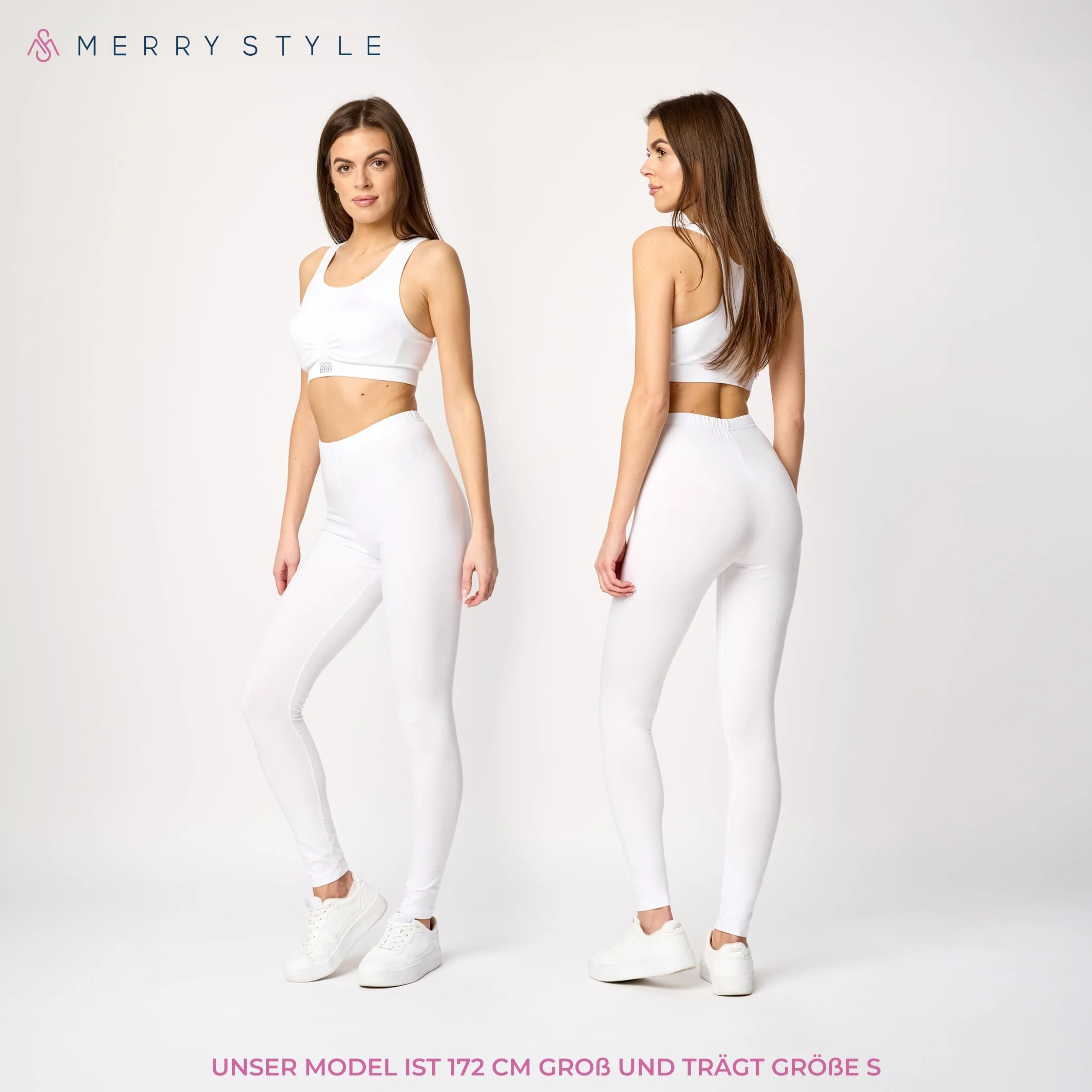Merry Style Legginsy Damskie z Bawełny Dwupak MS10-198