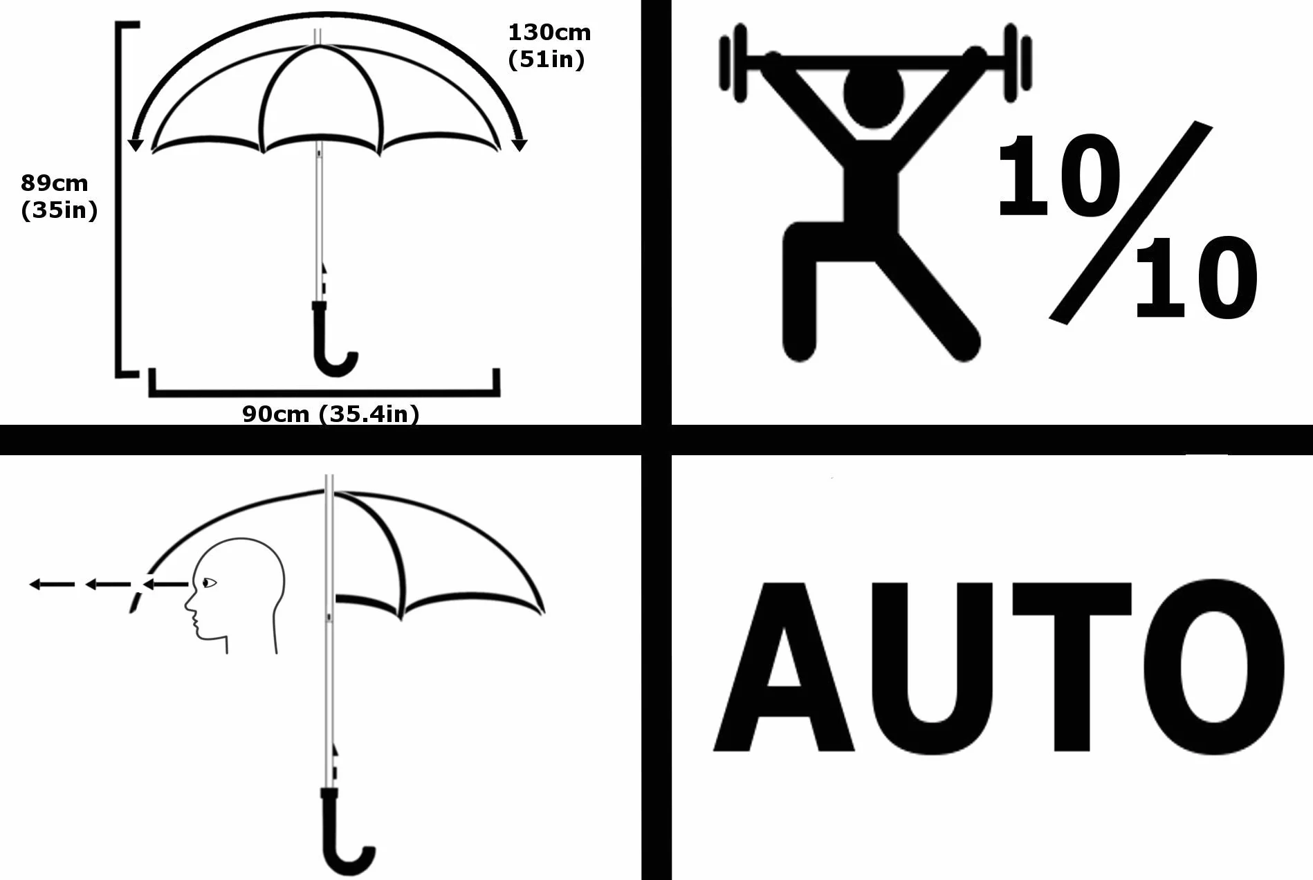 COLLAR AND CUFFS LONDON RZADKI Automatyczny - Przezroczysty Parasol Dzwonek damski - Odporny na silny wiatr - Rama wzmocniona włóknem szklanym - Kopuła męska Ślubna, Czarne szwy, Medium