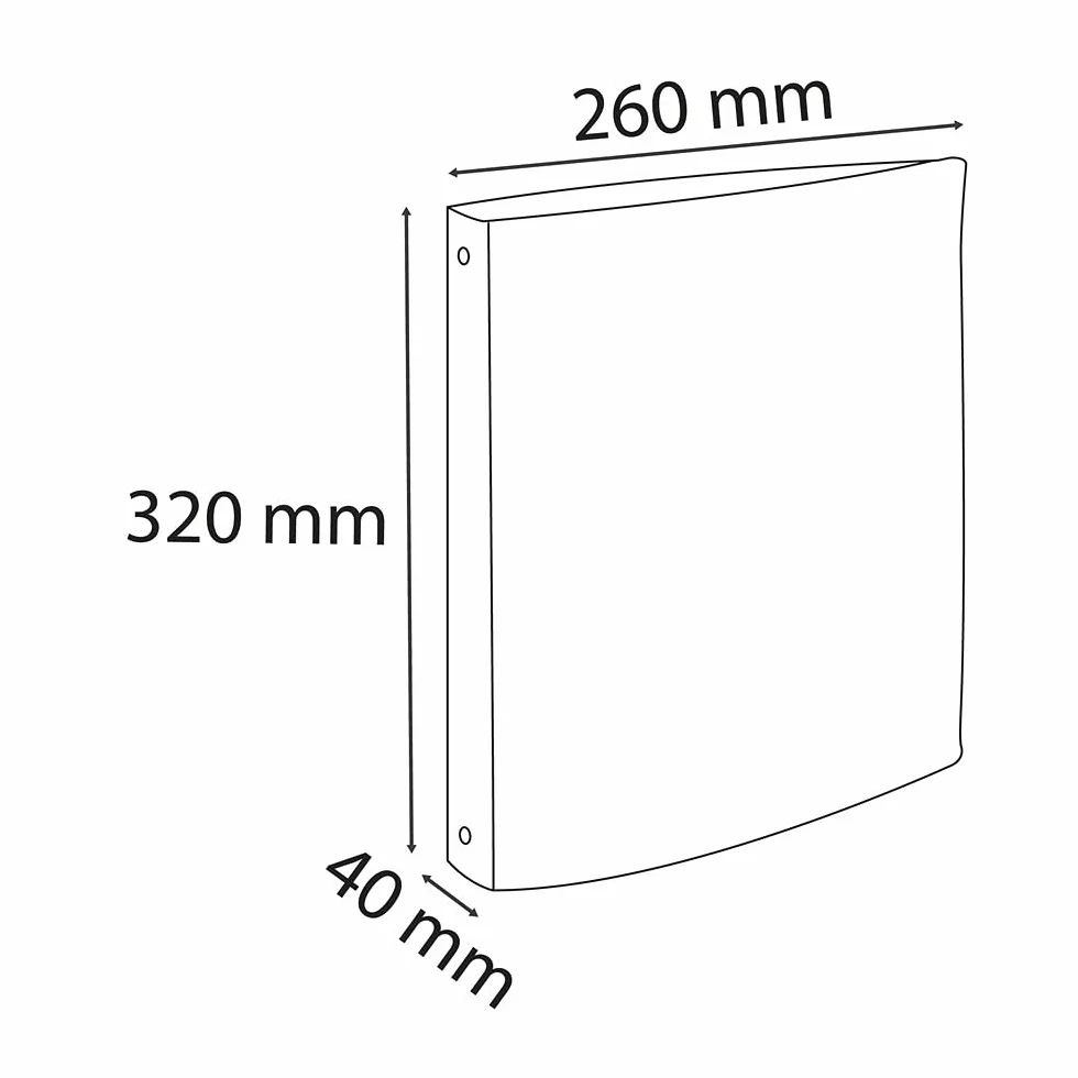 Exacompta 51330E Segregator 4 ringowy A4 z mocnego kartonu grzbiet 40 mm, segregator pierścieniowy teczka na dokumenty segregator na dokumenty 1 sztuka kolor losowy