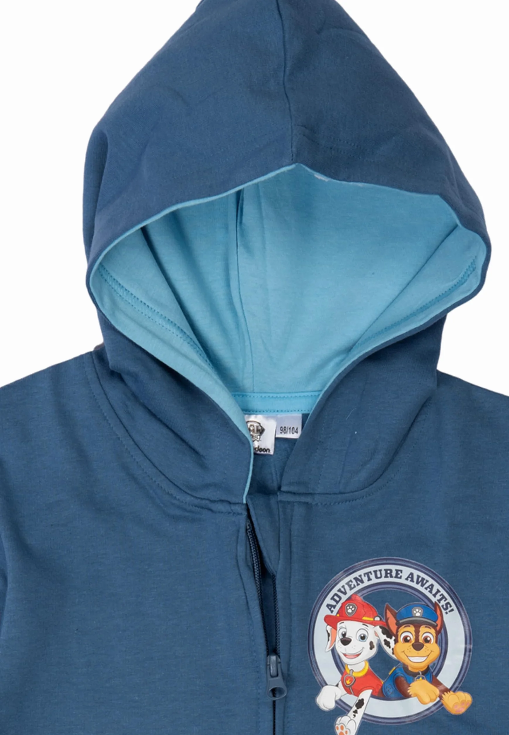 United Labels Psi Patrol bluza dla chłopców – dziecięca bluza z kapturem z zamkiem błyskawicznym niebieska