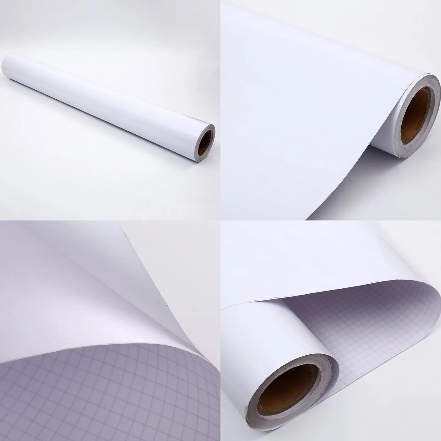 FENTIS Samoprzylepna Plastikowa Tablica Winylowa Suchościeralna i Ogłoszeń - Naklejka Ścienna, Papier Kontaktowy, Folia Usuwalna w Rolce dla Dzieci, DIY, Szkoły, Klasy, Biura - 44 x 200 cm
