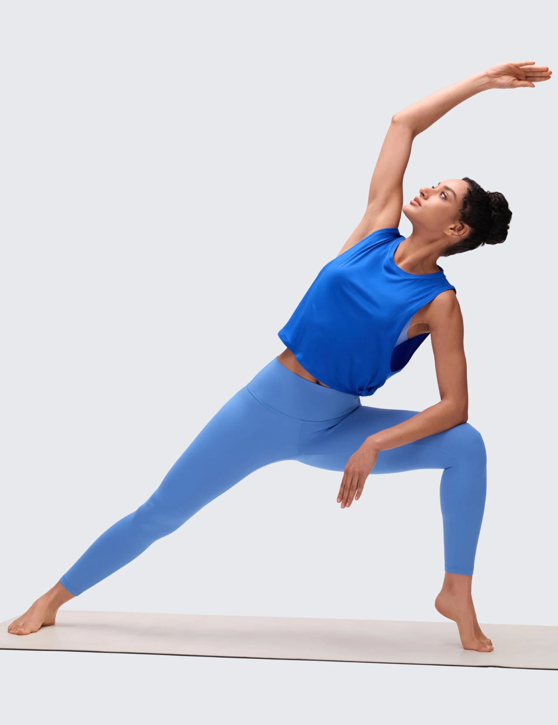 CRZ YOGA Damska Koszulka Sportowa Pima Cotton Workout Tank Crop Bez Rękawów Yoga Running Tops