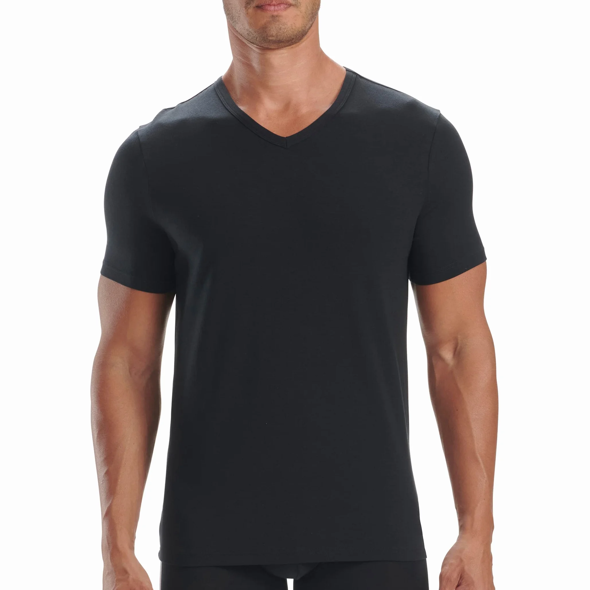 Adidas Sports Underwea Męskie Koszulki, Multipak V-Neck T, 2 Sztuki, Koszulka Bazelayer, Czarna, L