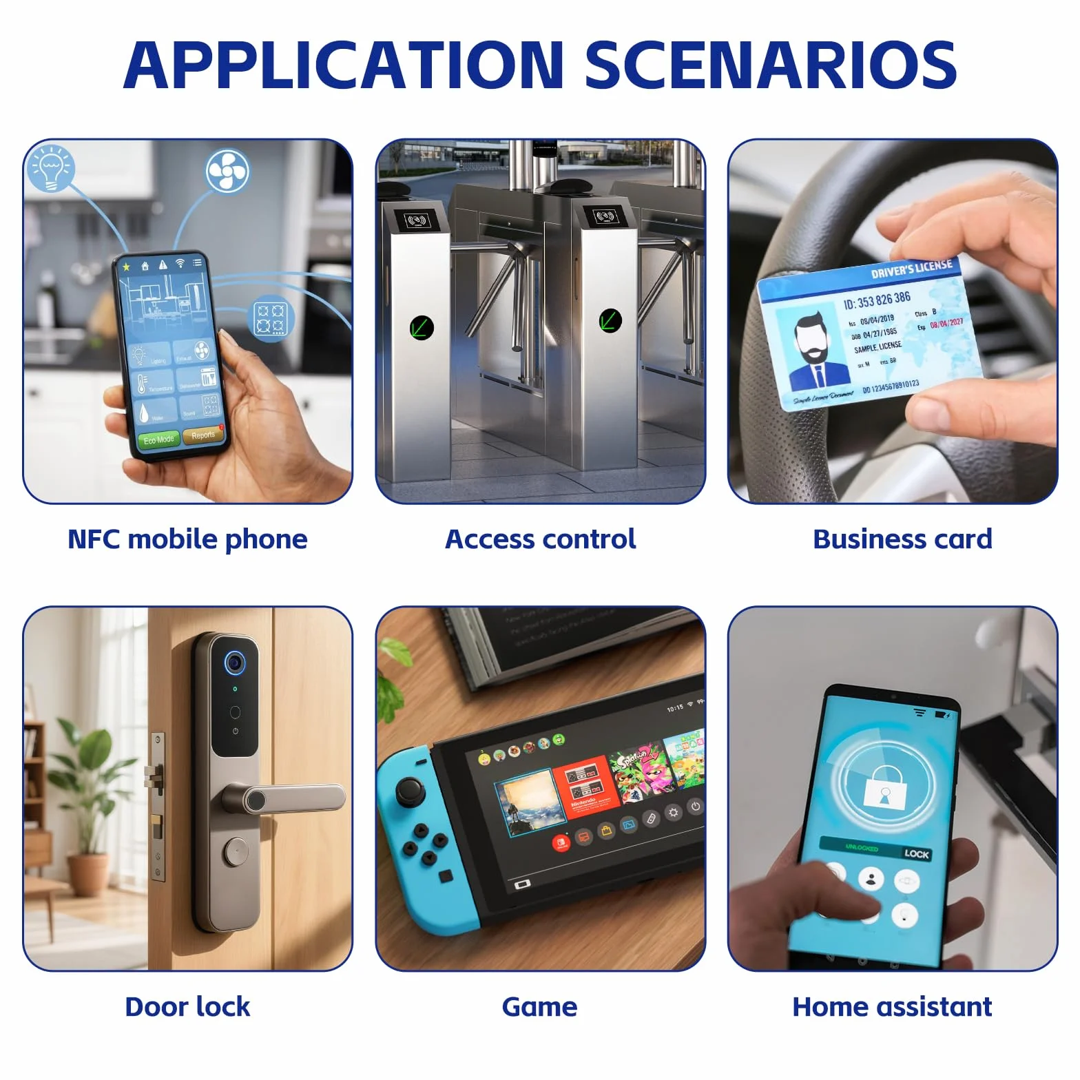 TNSLAND 50 sztuk znaczników NFC (25 mm), karty NFC z chipem NTAG215 do wielokrotnego zapisu, pamięć 504 bajtów, puste programowalne karty NFC, wizytówka do wszystkich telefonów i urządzeń