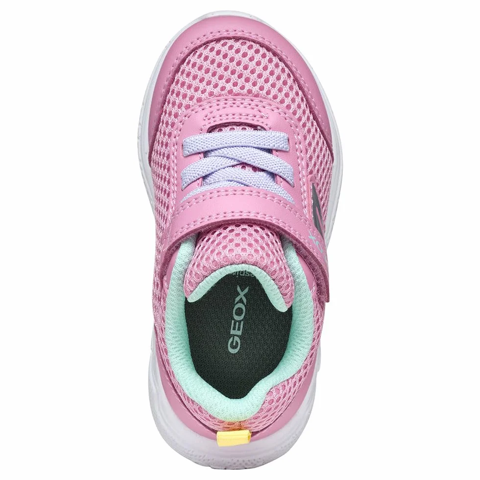 Geox Niemowlęta B SPRINTYE Girl D Sneakers, różowe/Watersea, 22 EU, różowy, 22 EU
