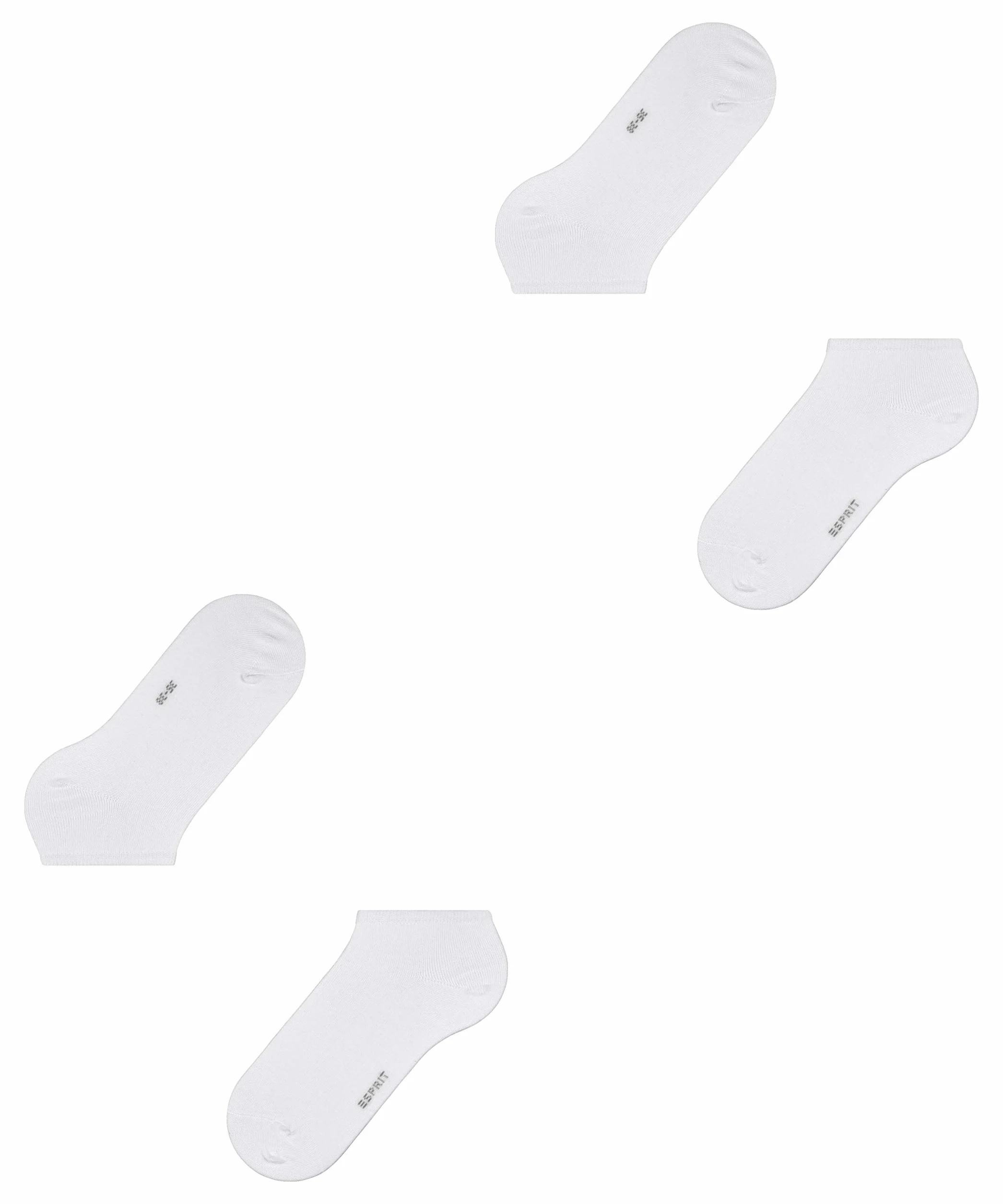 ESPRIT Kobiety Uni 2-Pack krótkie jednokolorowe oddychająca bawełna wzmocnione krótkie trwałe wytrzymałe przyjane dla skóry zestaw 2 Pak