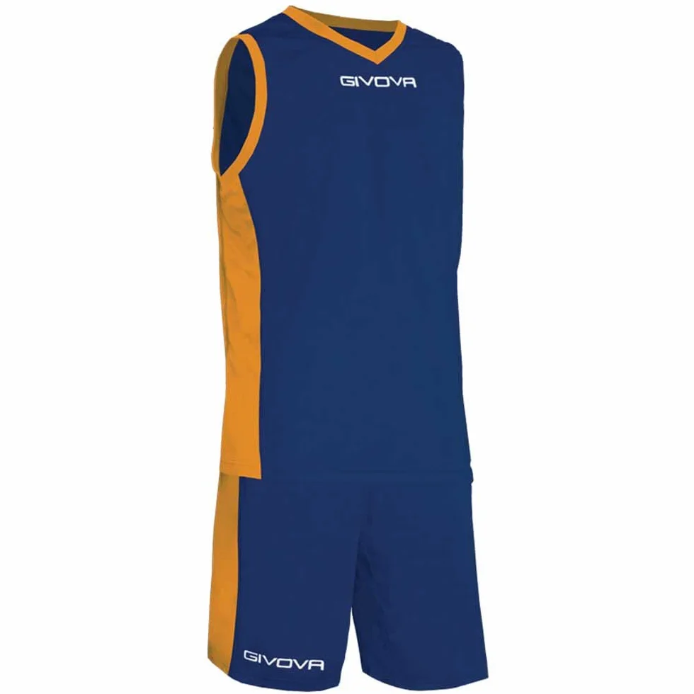 givova Power Kit koszykówka, męski, Power, Multicolore (Blu/Arancio), XS