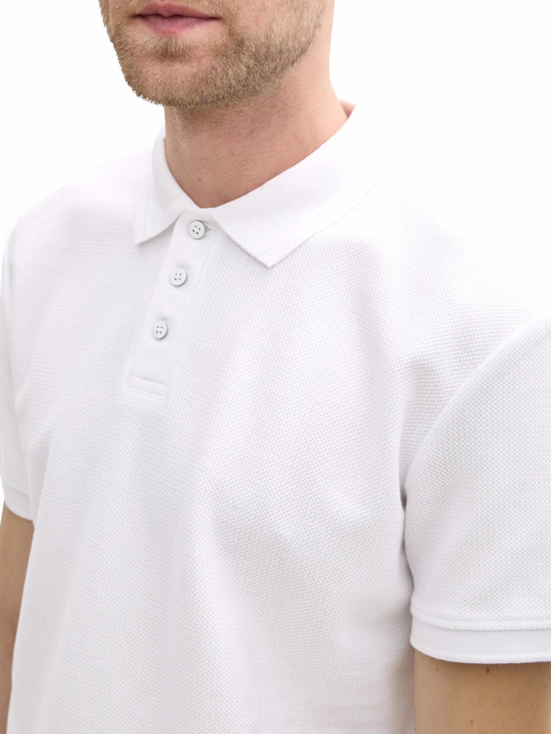 TOM TAILOR Męska koszulka polo, 20000 – biały, XL