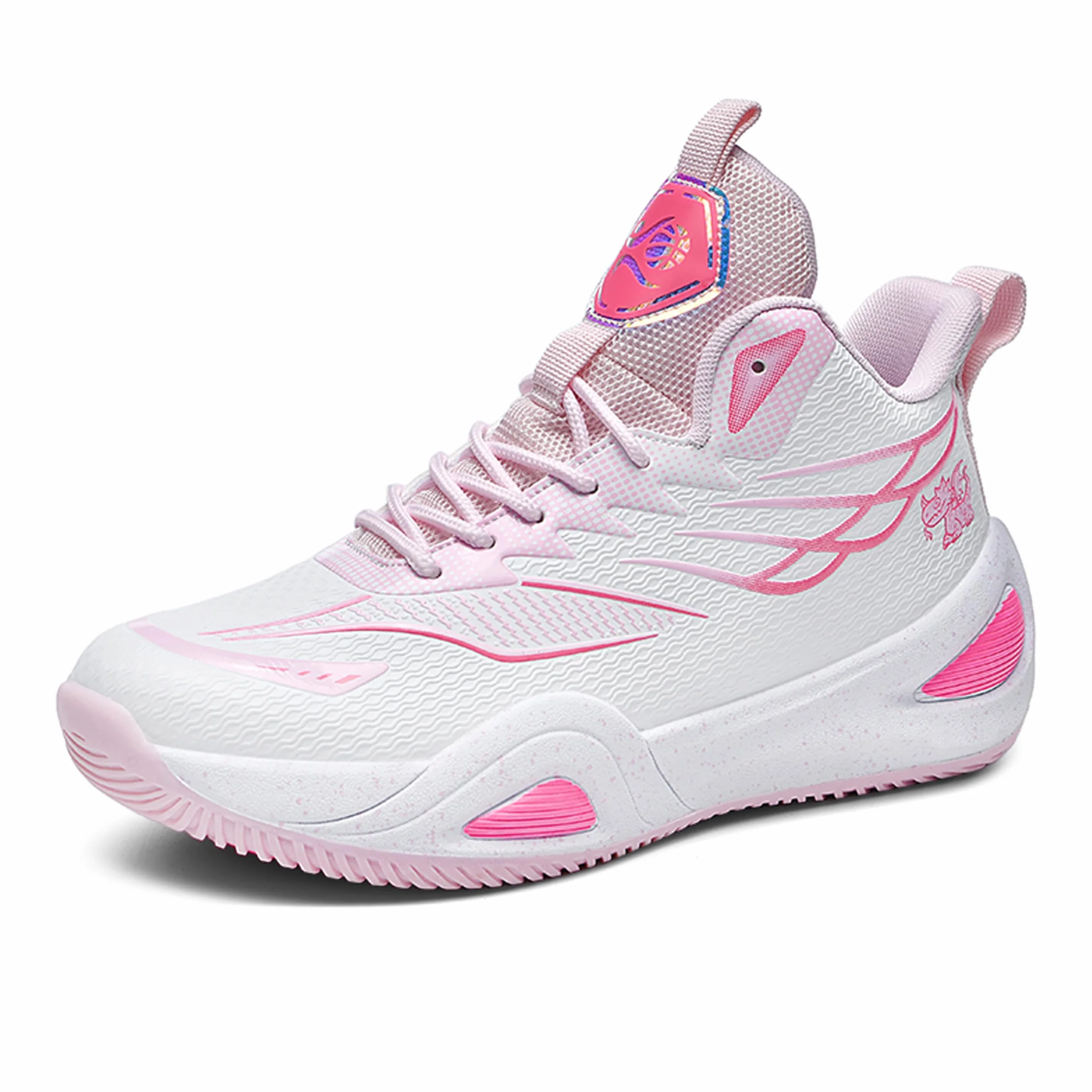 Bolognifi Unisex Neutralne buty do koszykówki Wysokie buty antypoślizgowe Nocne światło Odporne na zużycie buty do biegania Buty sportowe Sprzęt koszykówki