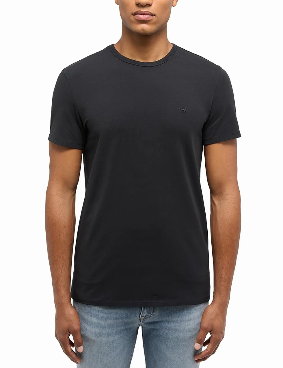 MUSTANG Allen T-shirt męski, zestaw 2 sztuk, krój Regular Fit, S-3XL, biały, czarny, rozciągliwy, Black 4142, XL