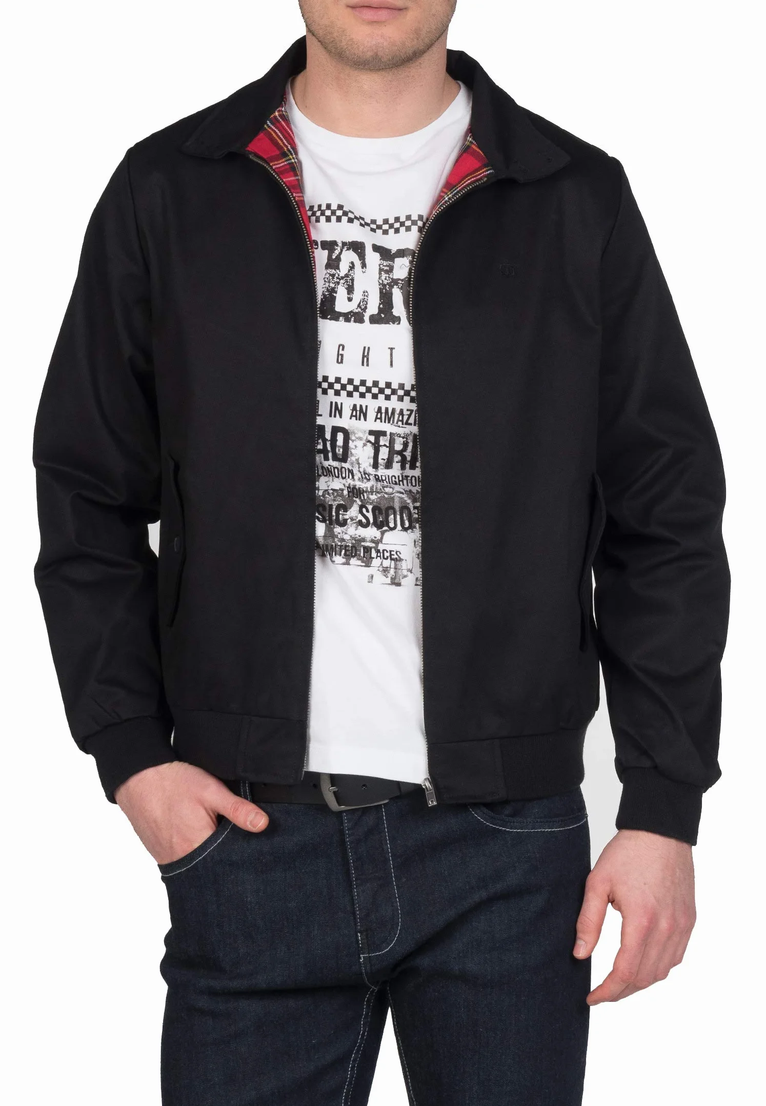 Merc Of London Mężczyźni Harrington Kurtka, Czarny, XL