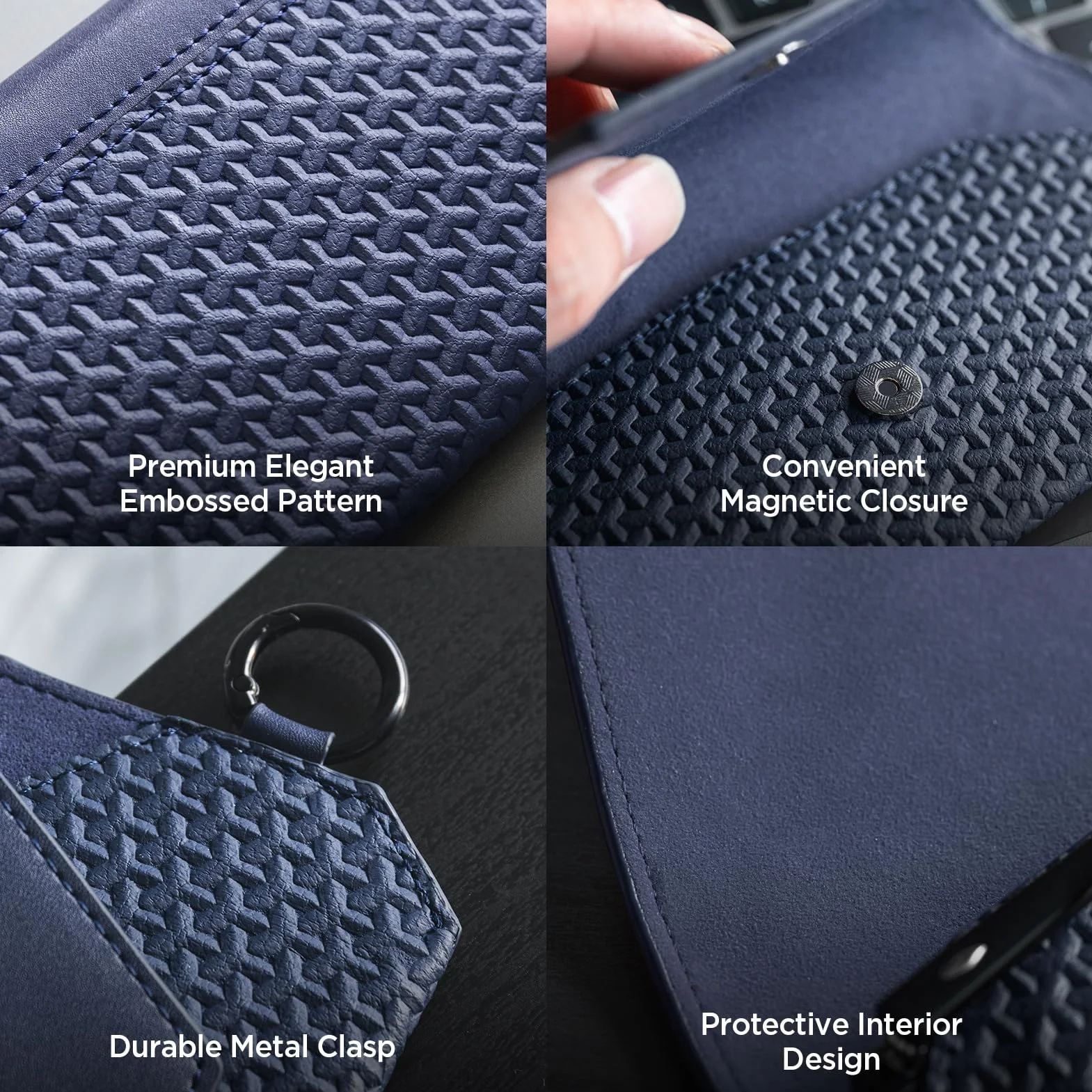 VULKIT Skórzane miękkie etui na okulary, przenośne etui na okulary dla kobiet i mężczyzn, smukłe etui na okulary przeciwsłoneczne, etui na okulary unisex, pasuje do większości standardowych okularów i