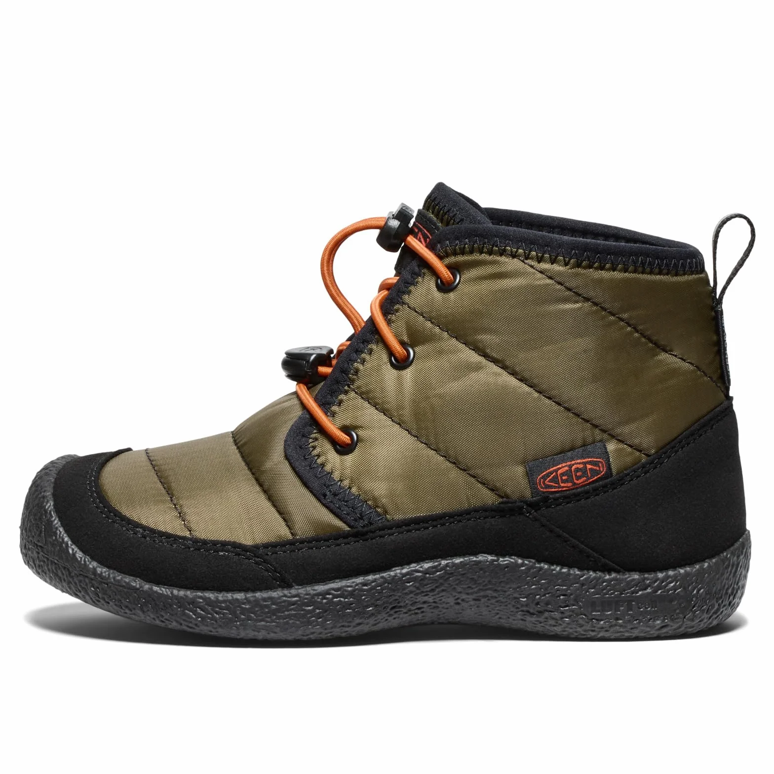KEEN Unisex dziecięce buty Howser 2 Chukka wodoodporne buty, Ciemny oliwkowy złoty płomień, 39 EU