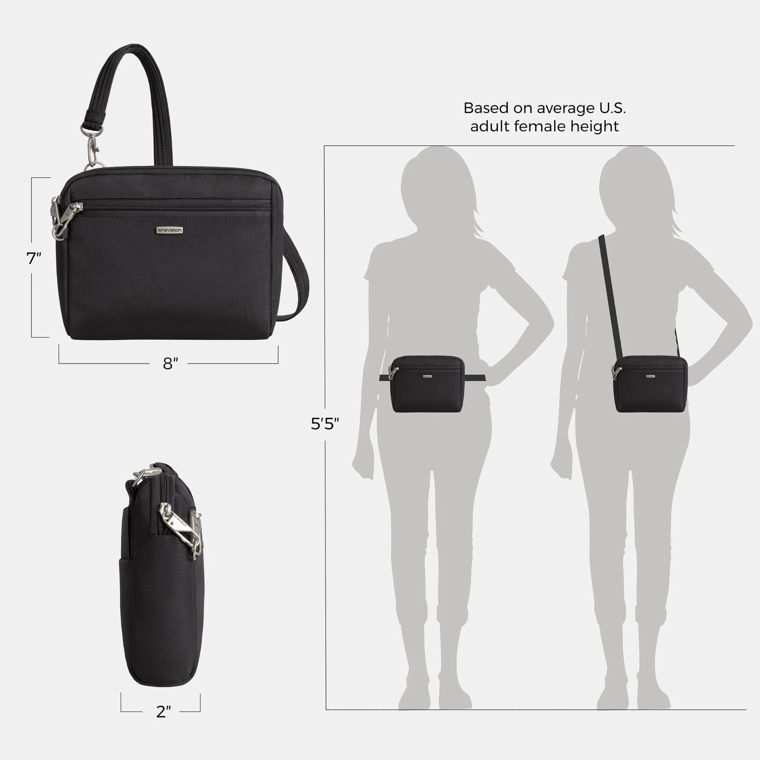 Travelon Torebka na ramię Kobiety Travelon Classic Convertible Crossbody & Waist Pack