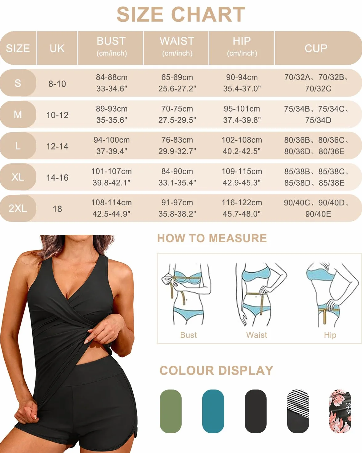 CheChury Tankini damska moda kąpielowa, wyszczuplający brzuch, zestaw push-up, tankini, damski czas wolny, tankini, moda kąpielowa, dwuczęściowy zestaw na lato, z nadrukiem, na plażę, wakacje, czas