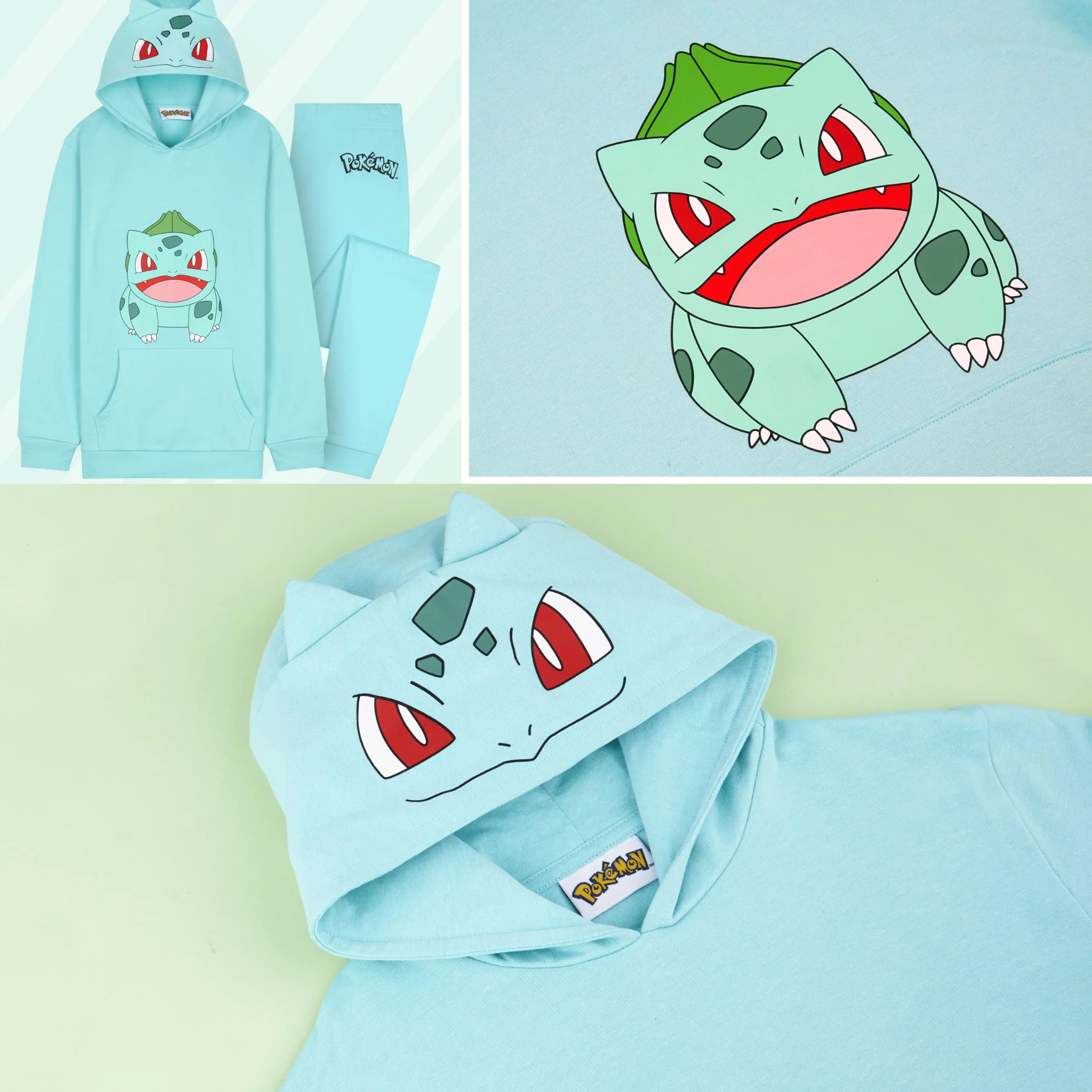 Pokemon Zestaw dresowy dla chłopców, nastolatków, 2 szt. bluza z kapturem joggery, bluza z kapturem anime, odzież dziecięca, odzież dla nastolatków, prezenty dla chłopców