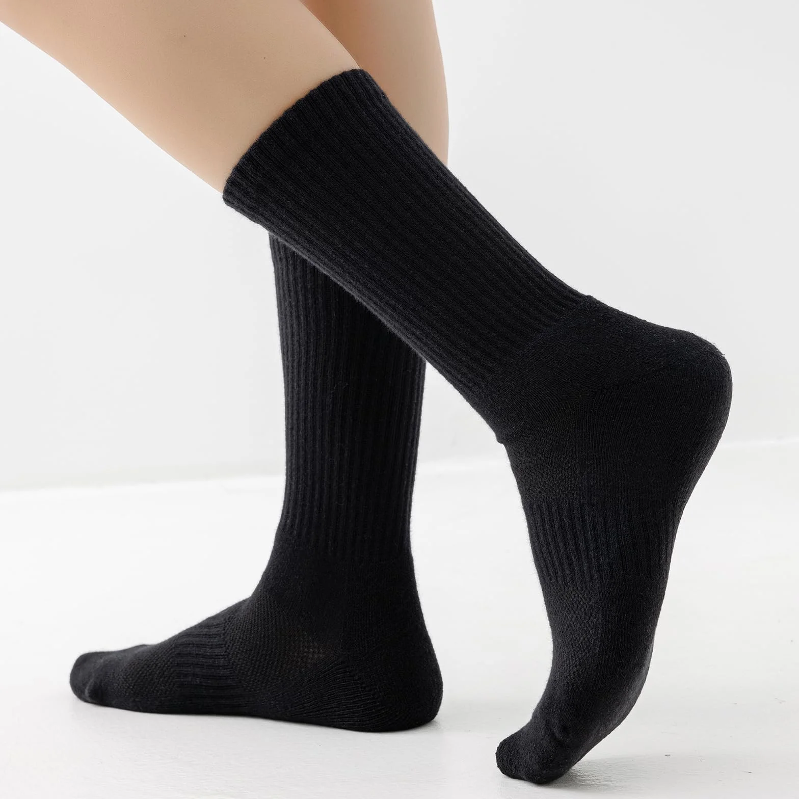 SockWaddles Skarpety Dla Mężczyzn i Kobiet, Bezszwowe Skarpety Bawełniane, Oddychające i Ochronne Przed Pęcherzami Skarpety Sportowe, Idealne do Pracy, Biegania, Wędrówek, 6 Par Unisex