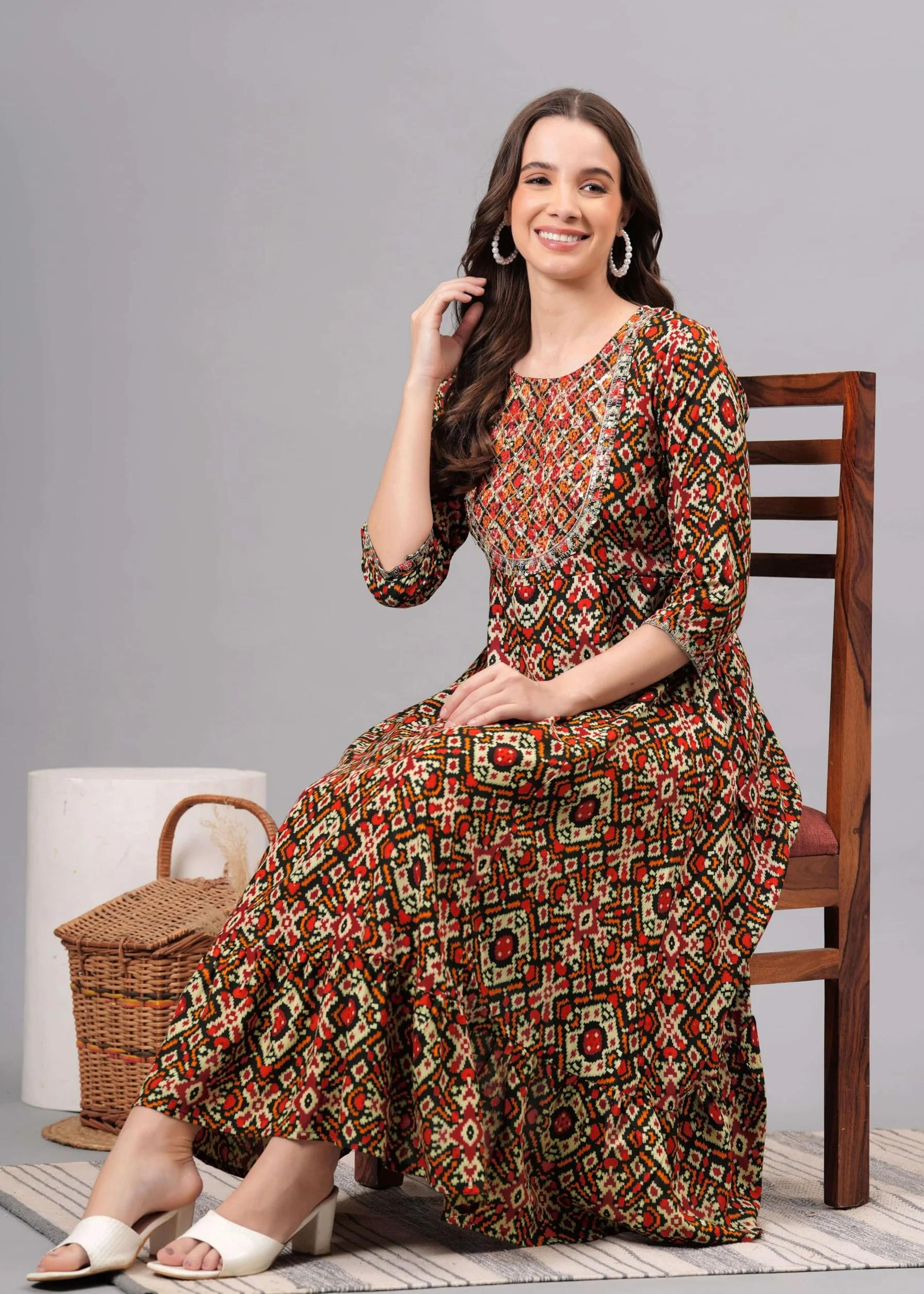 Indyjskie damskie Anarkali długie kurta kurtis dla kobiet