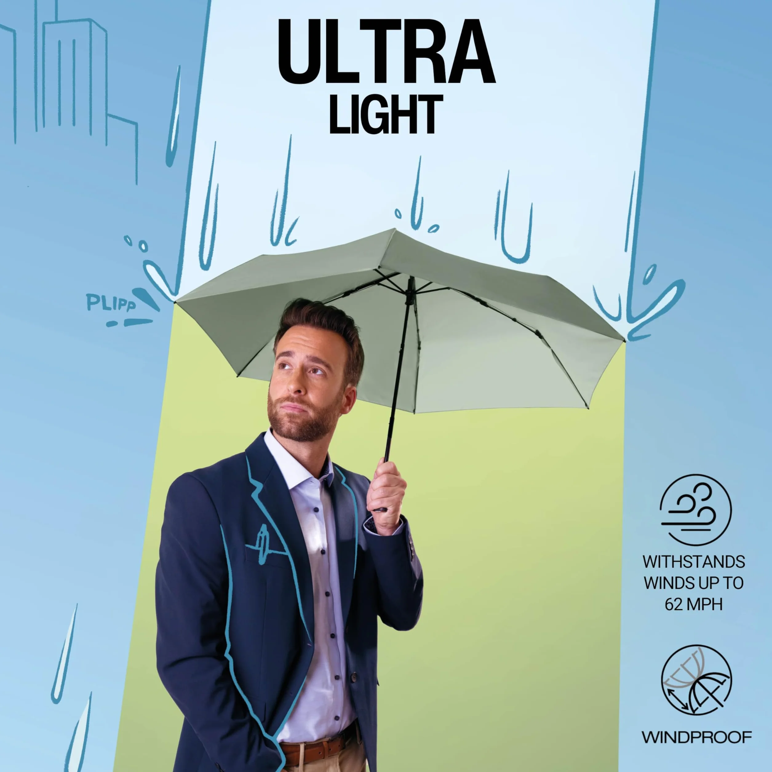 Knirps Parasol kieszonkowy US.050 Ultra Light Slim Manual Vision