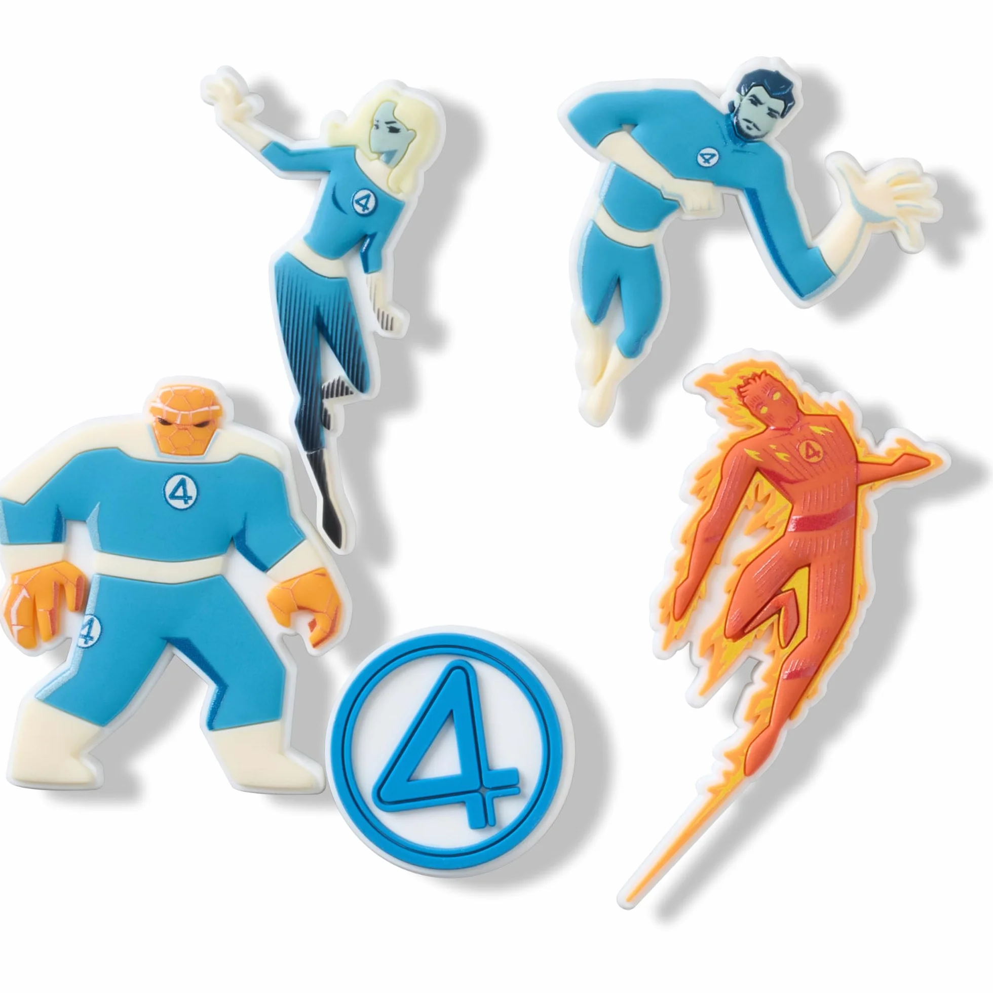 Crocs Jibbitz Fantastyczne zawieszki do butów 4 Marvela, motyw uniwersum Marvela, 5-pak